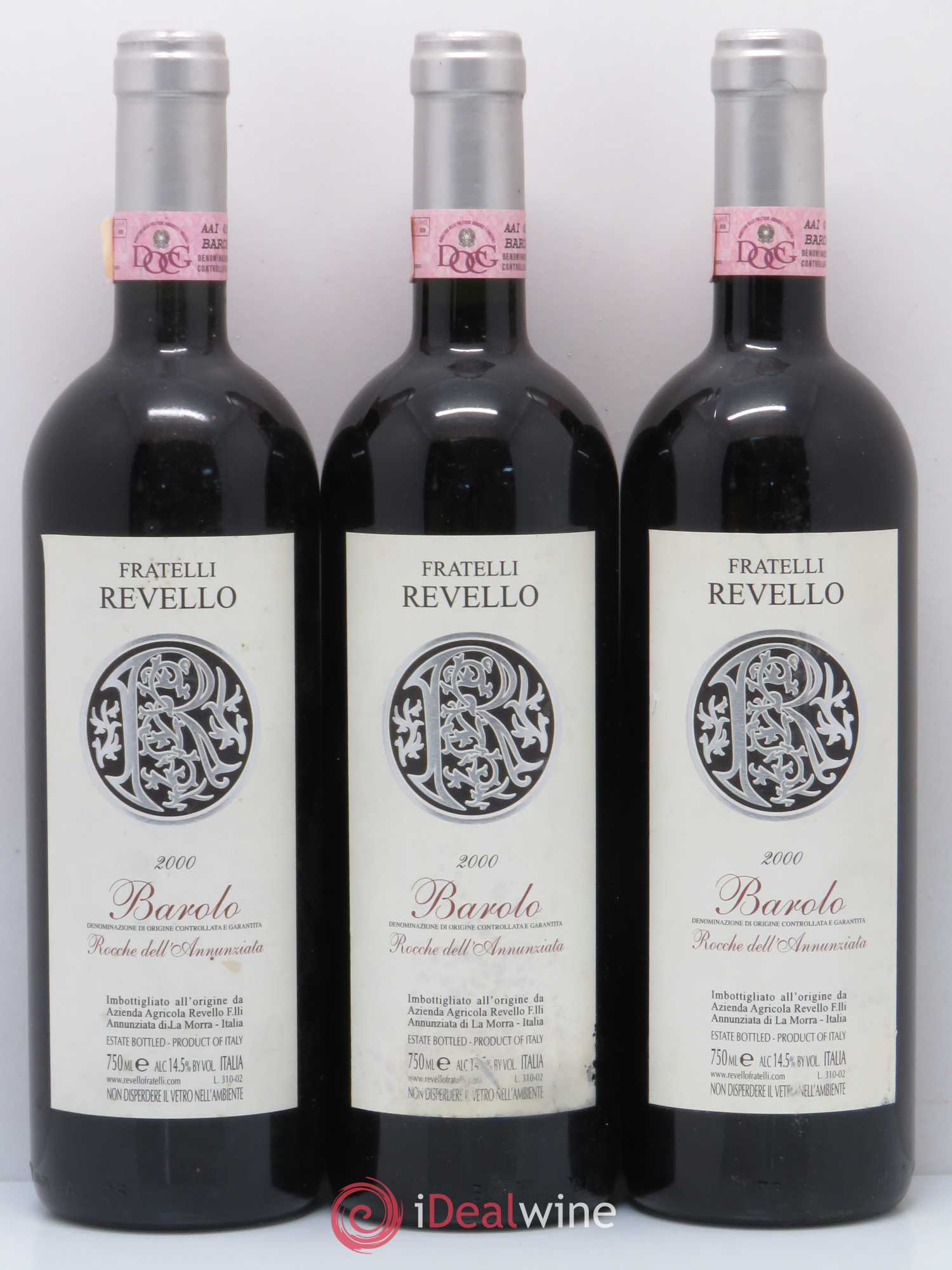 Barolo DOCG Rocche dell' Annunziata Fratelli Revello 2000 - Posten von 3 Flaschen - 0
