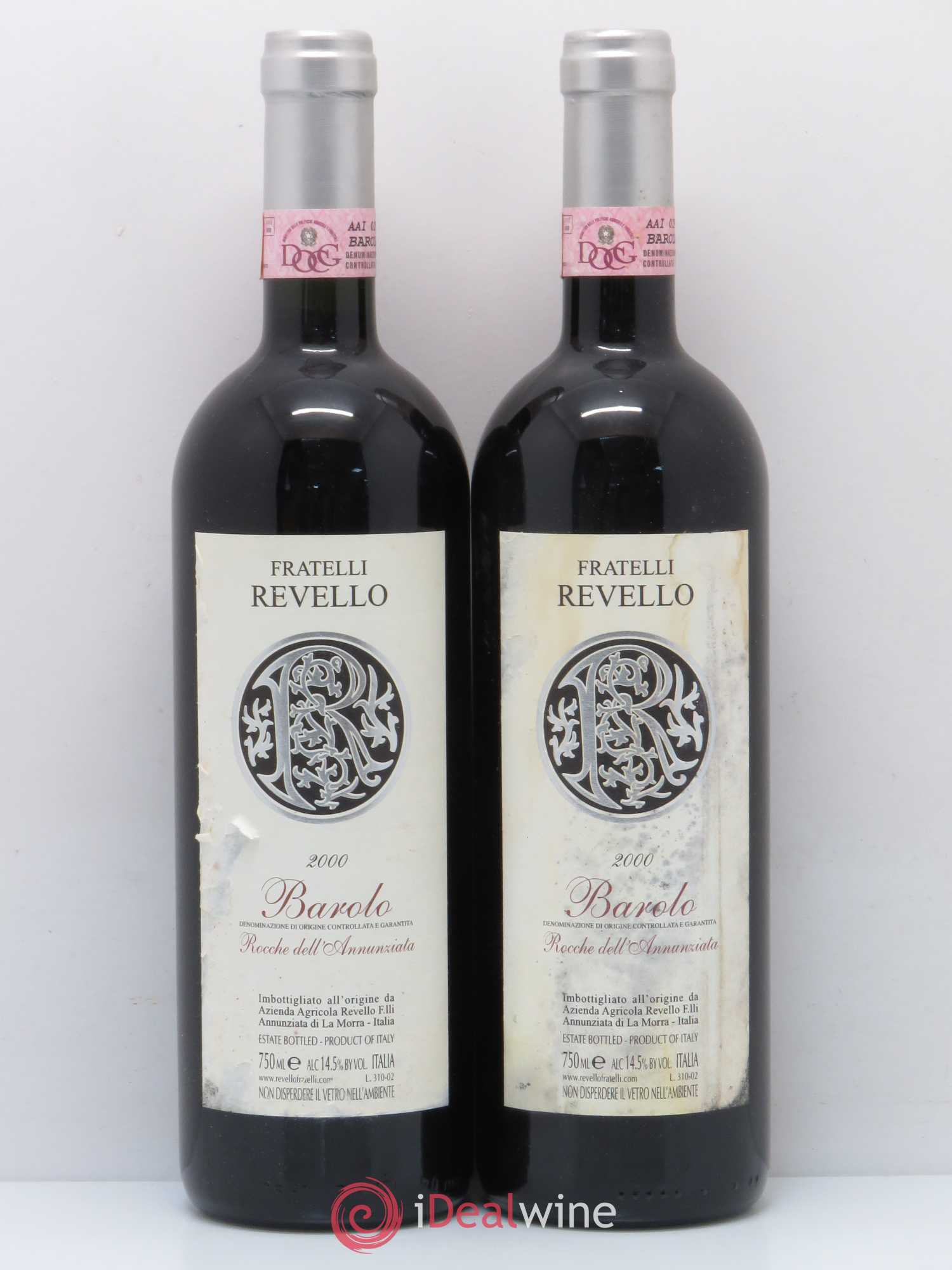 Barolo DOCG Rocche dell' Annunziata Fratelli Revello 2000 - Posten von 2 Flaschen - 0