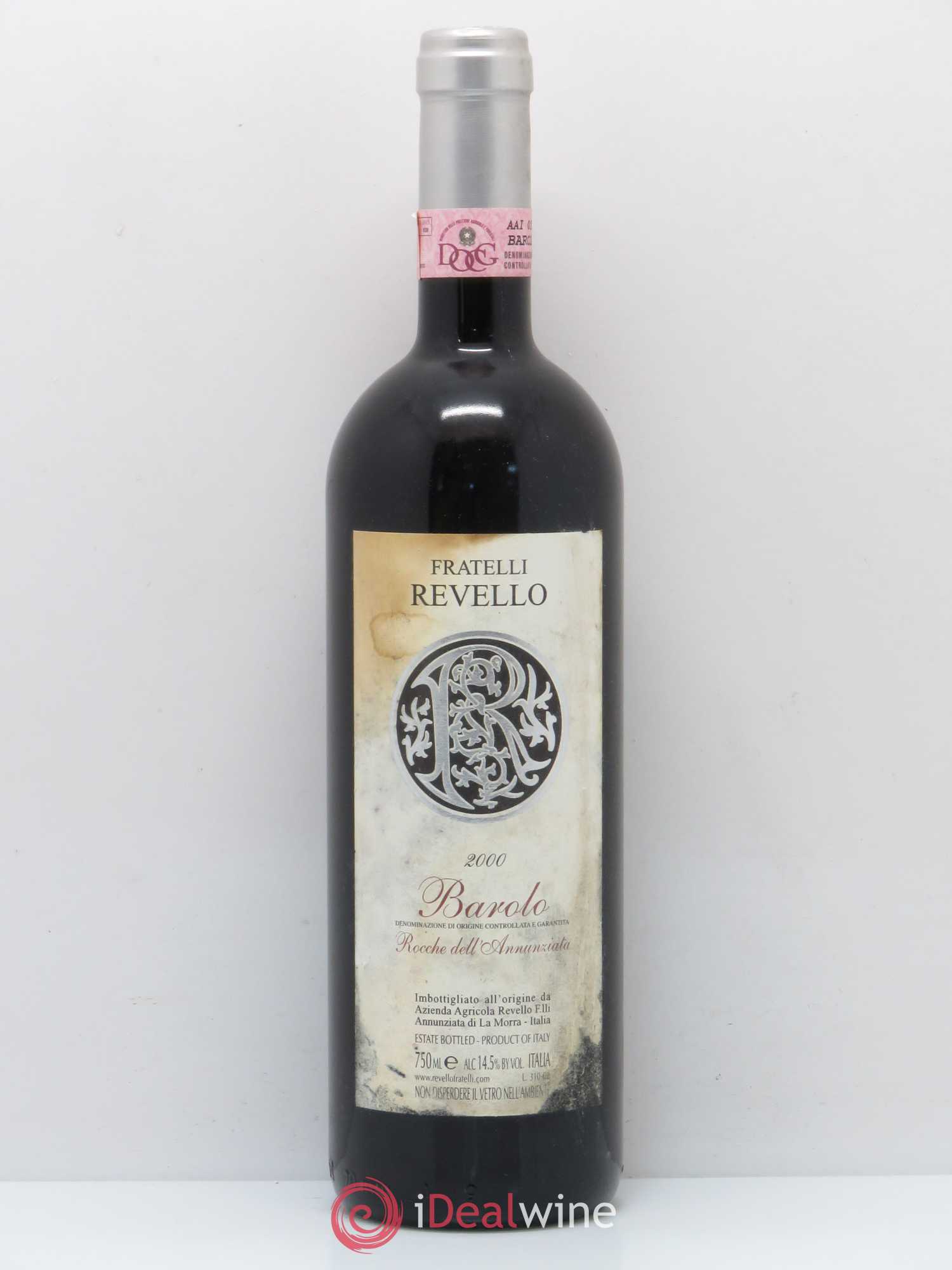 Barolo DOCG Rocche dell' Annunziata Fratelli Revello 2000 - Lot de 1 bouteille - 0