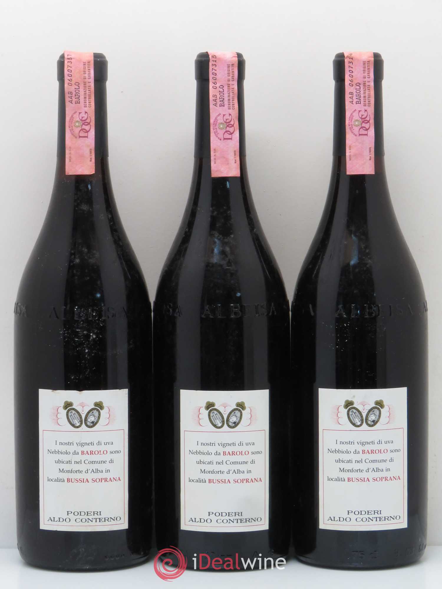 Barolo Bussia Aldo Conterno 1989 - Posten von 3 Flaschen - 1