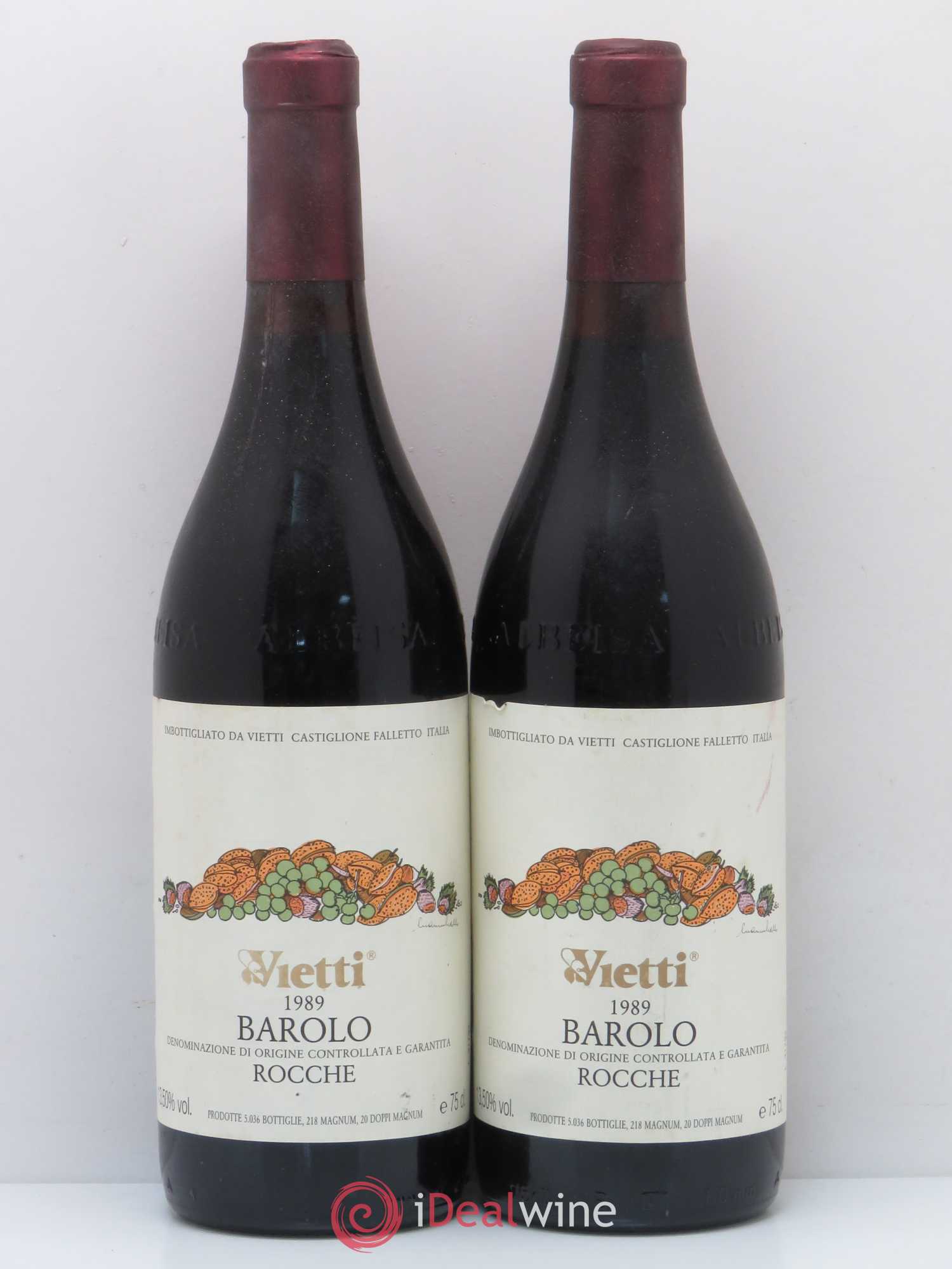 Barolo Rocche Vietti 1989 - Posten von 2 Flaschen - 0