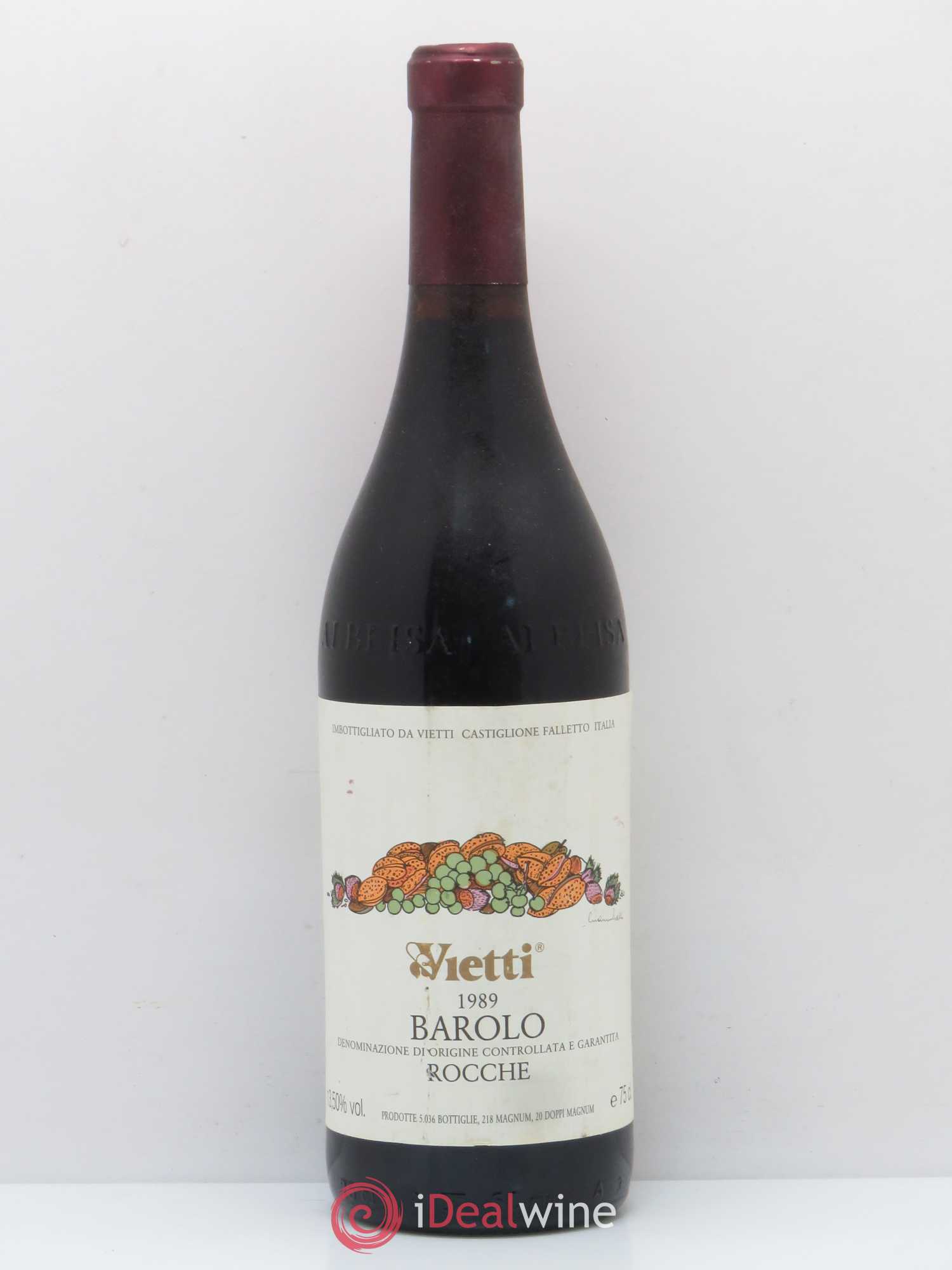 Barolo Rocche Vietti 1989 - Posten von 1 Flasche - 0
