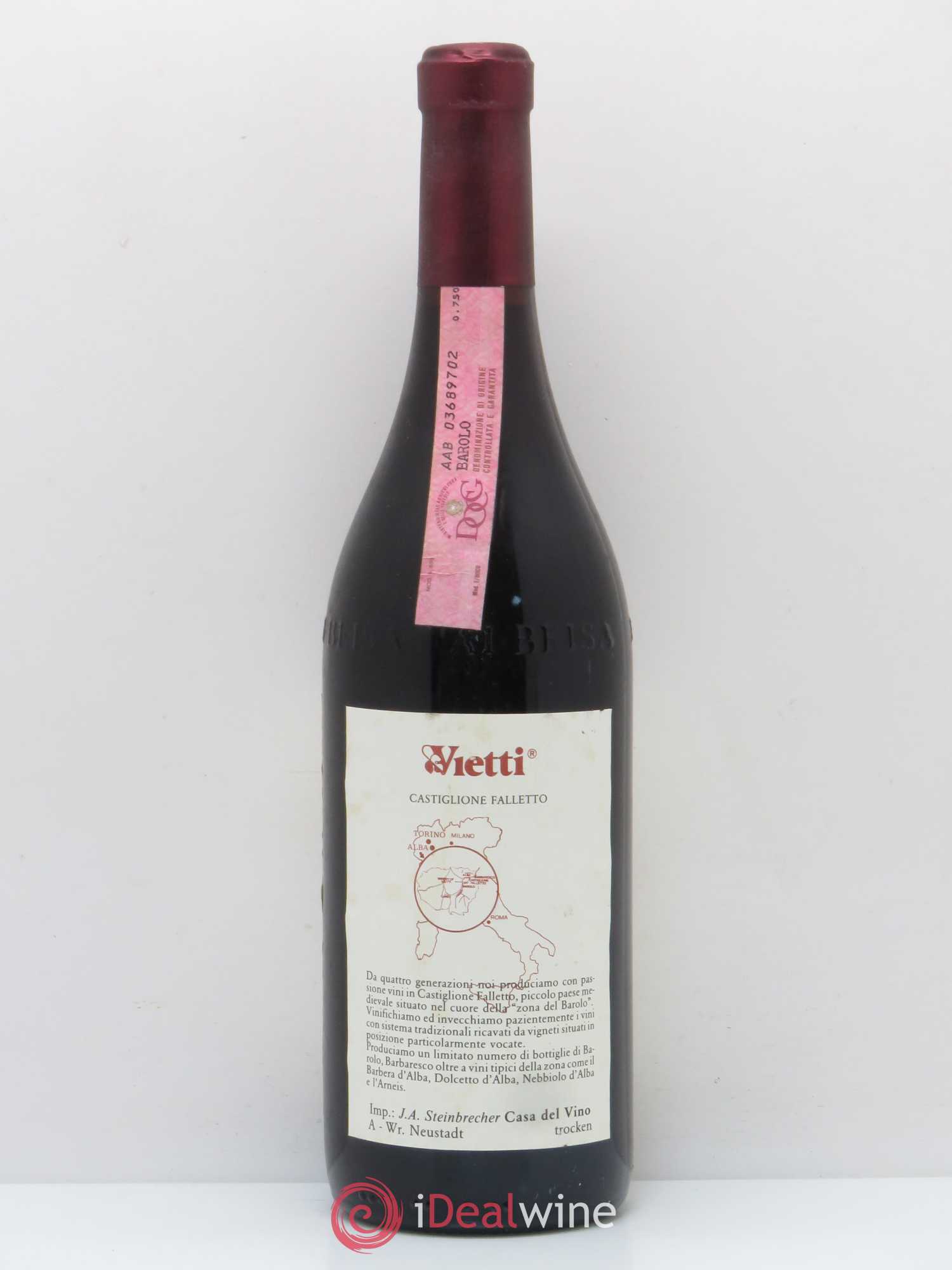 Barolo Rocche Vietti 1989 - Posten von 1 Flasche - 1