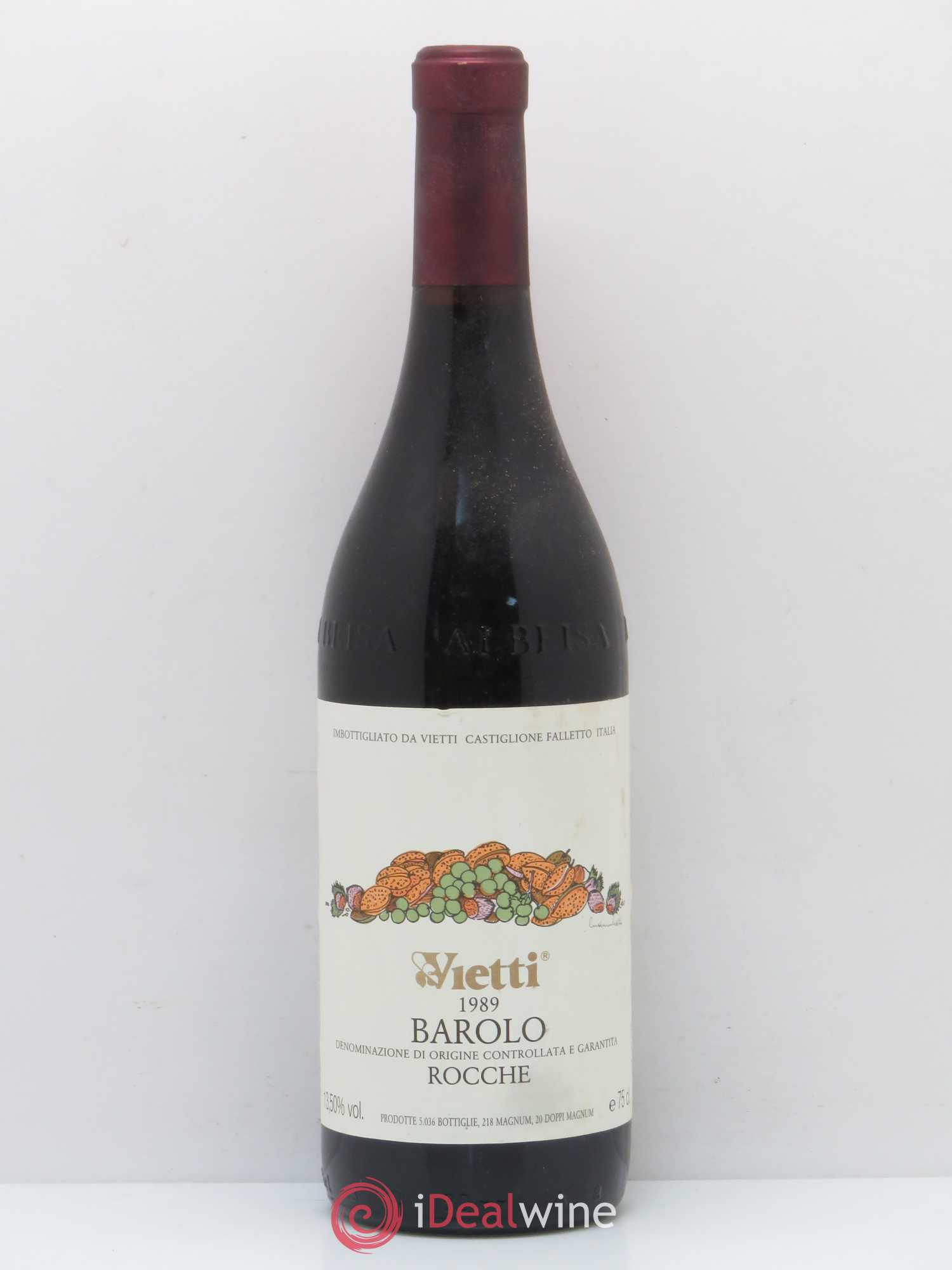 Barolo Rocche Vietti 1989 - Posten von 1 Flasche - 0