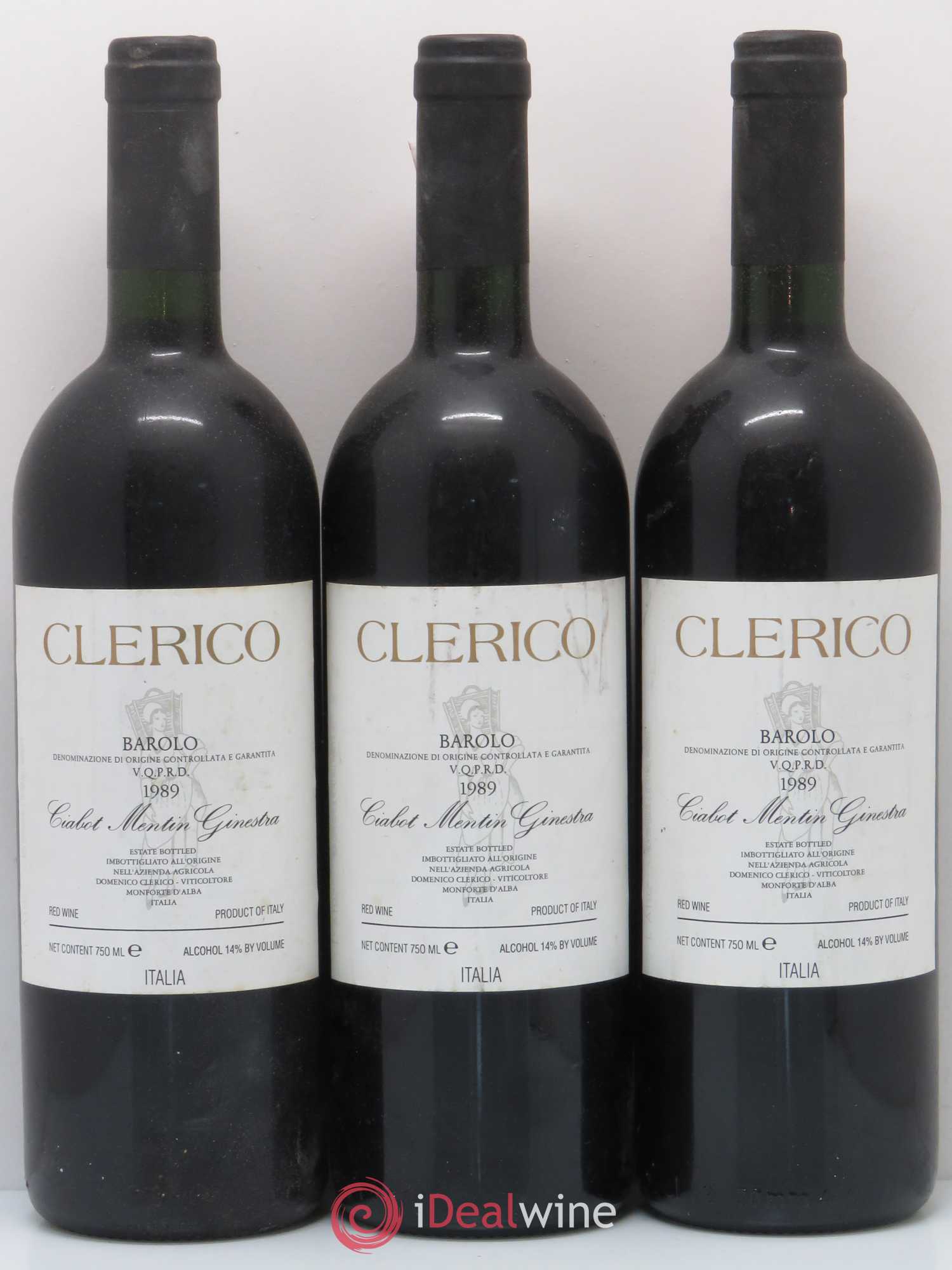 Barolo Domenico Clerico Ciabot Mentin Ginestra 1989 - Posten von 3 Flaschen - 0