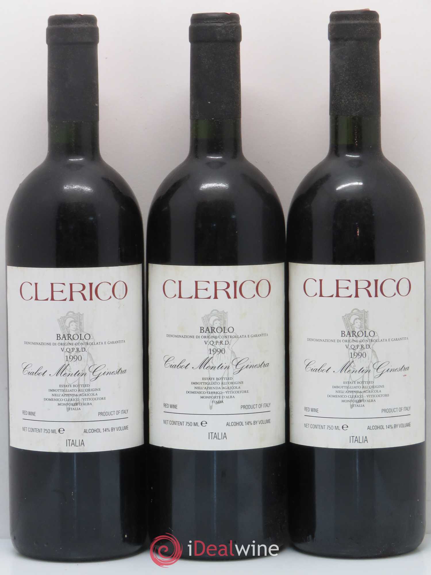 Barolo Domenico Clerico Ciabot Mentin Ginestra 1990 - Posten von 3 Flaschen - 0