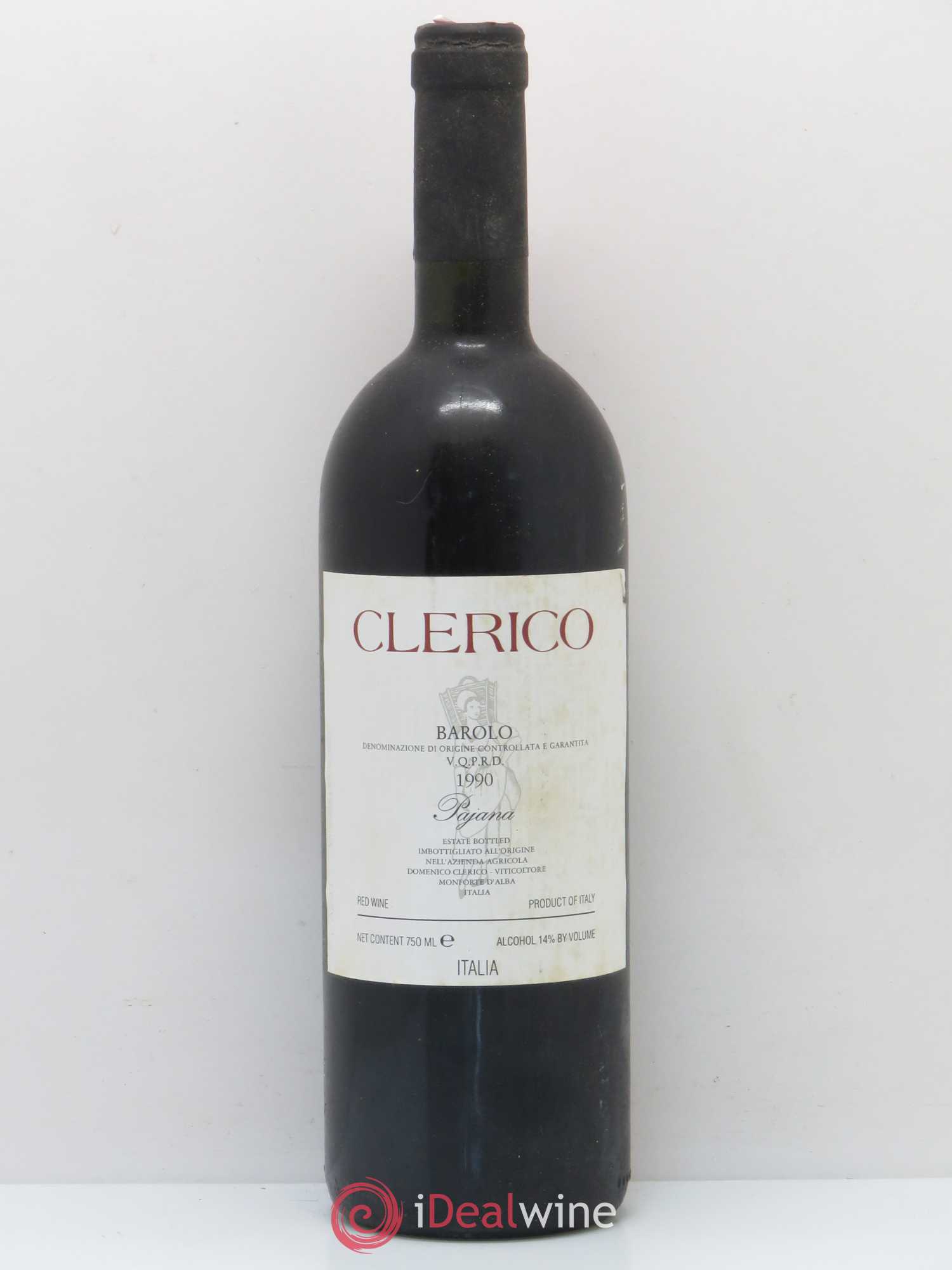 Barolo DOCG Pajana Domenico Clerico 1990 - Lot de 1 bouteille - 0