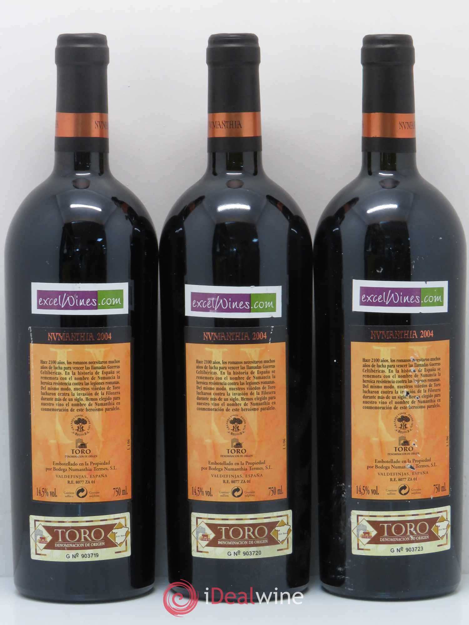 Toro DO Bodega Numanthia Numanthia 2004 - Lot of 3 bottles - 1