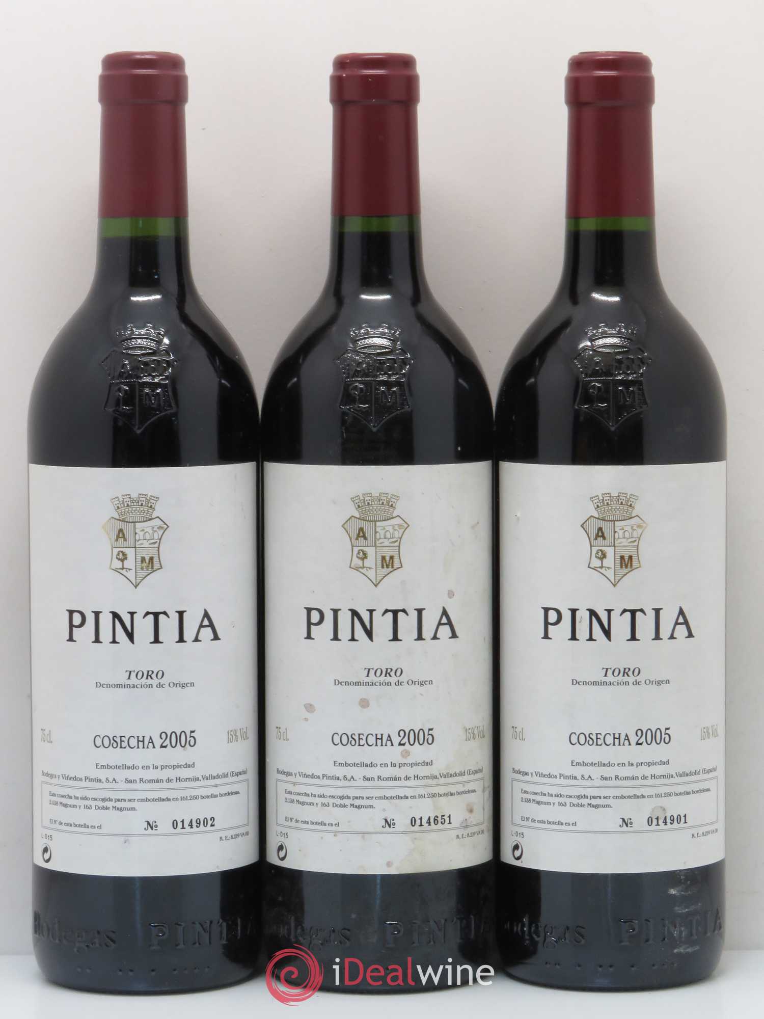 Toro DO Vega Sicilia Pintia Famille Alvarez 2005 - Lot de 3 bouteilles - 0
