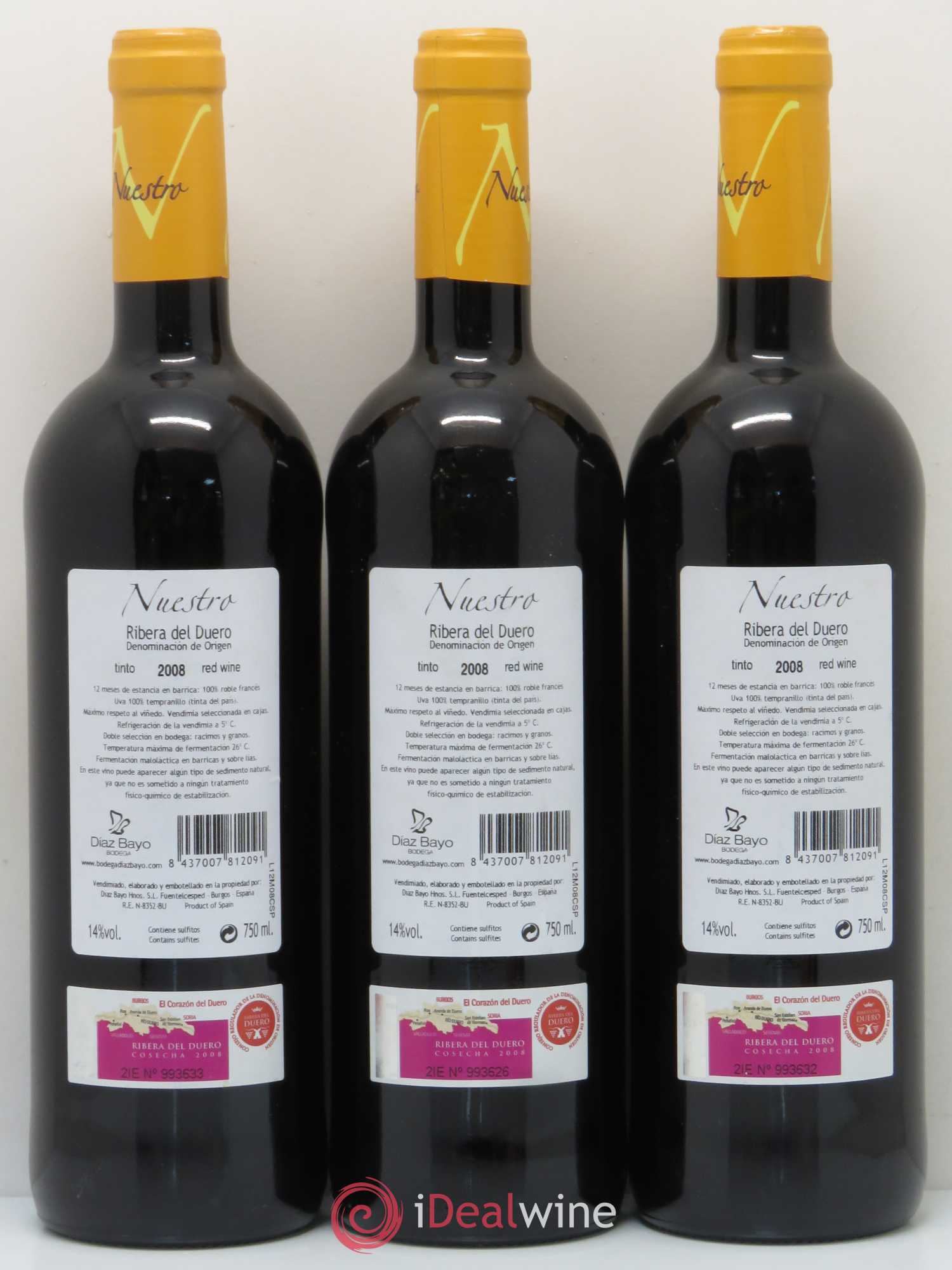 Ribera Del Duero DO Nuestro 2008 - Lot de 6 bouteilles - 3