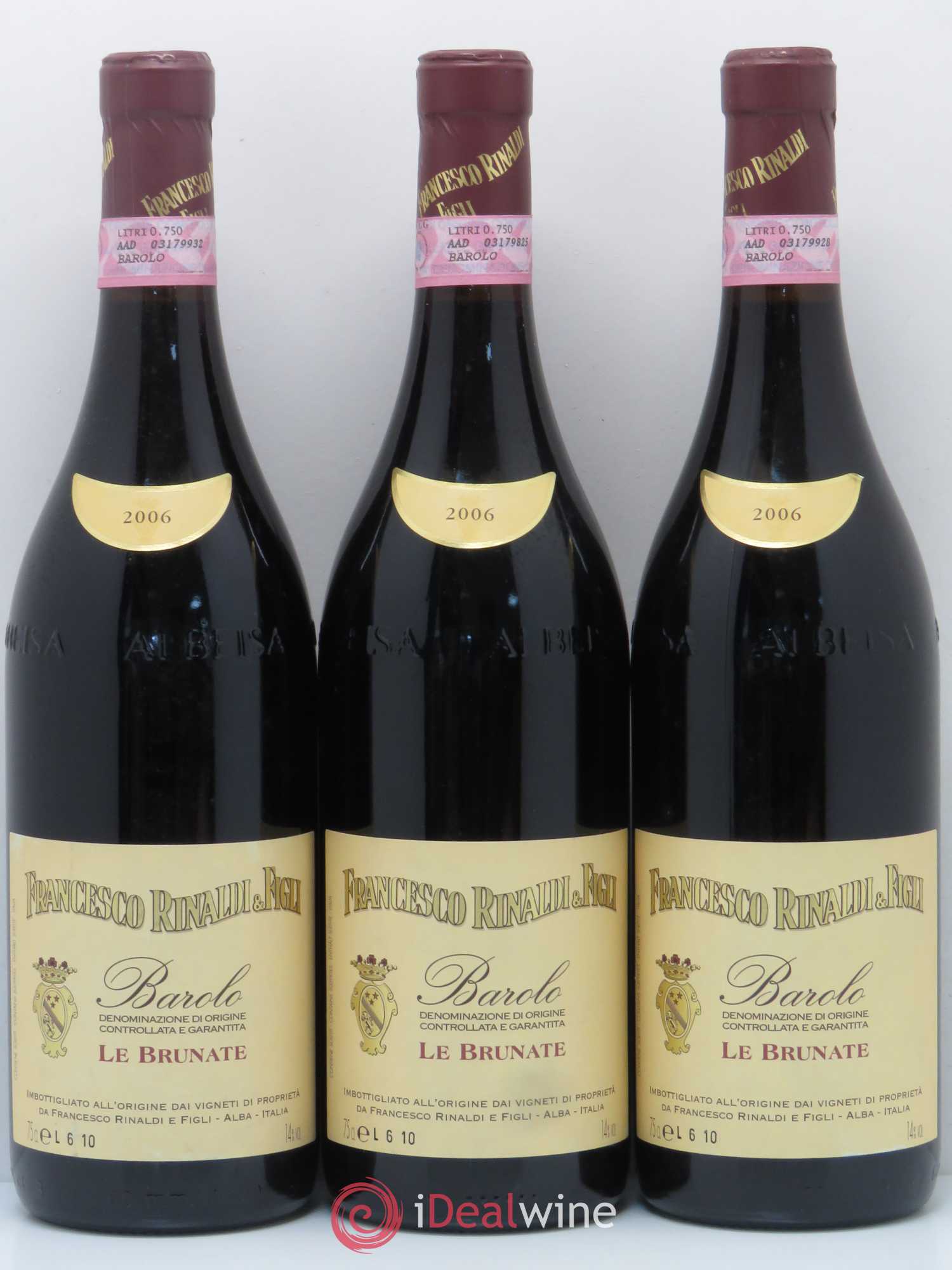 Barolo Le Brunate Francesco Rinaldi 2006 - Lot de 3 bouteilles - 0