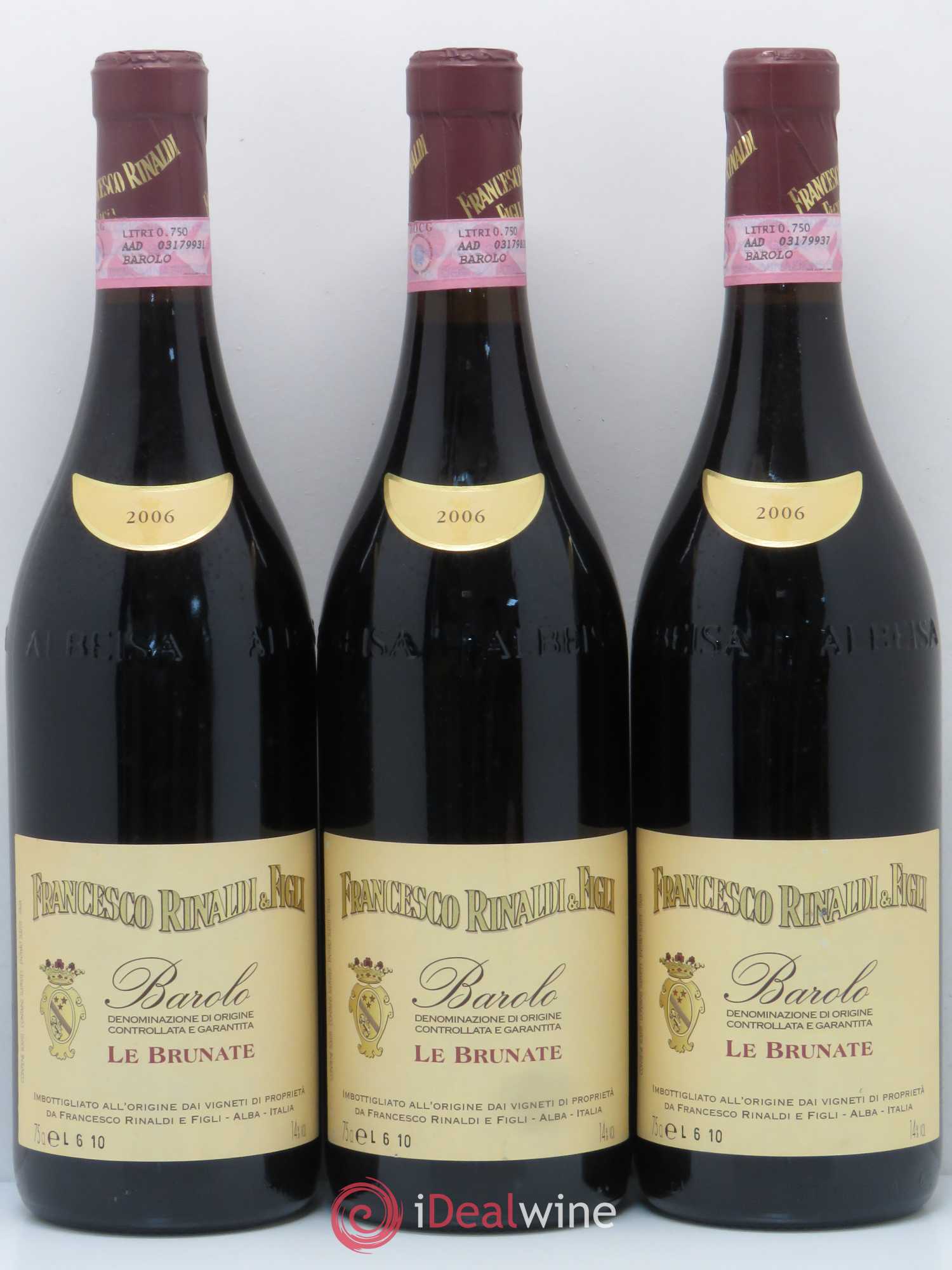 Barolo Le Brunate Francesco Rinaldi 2006 - Lot de 3 bouteilles - 0