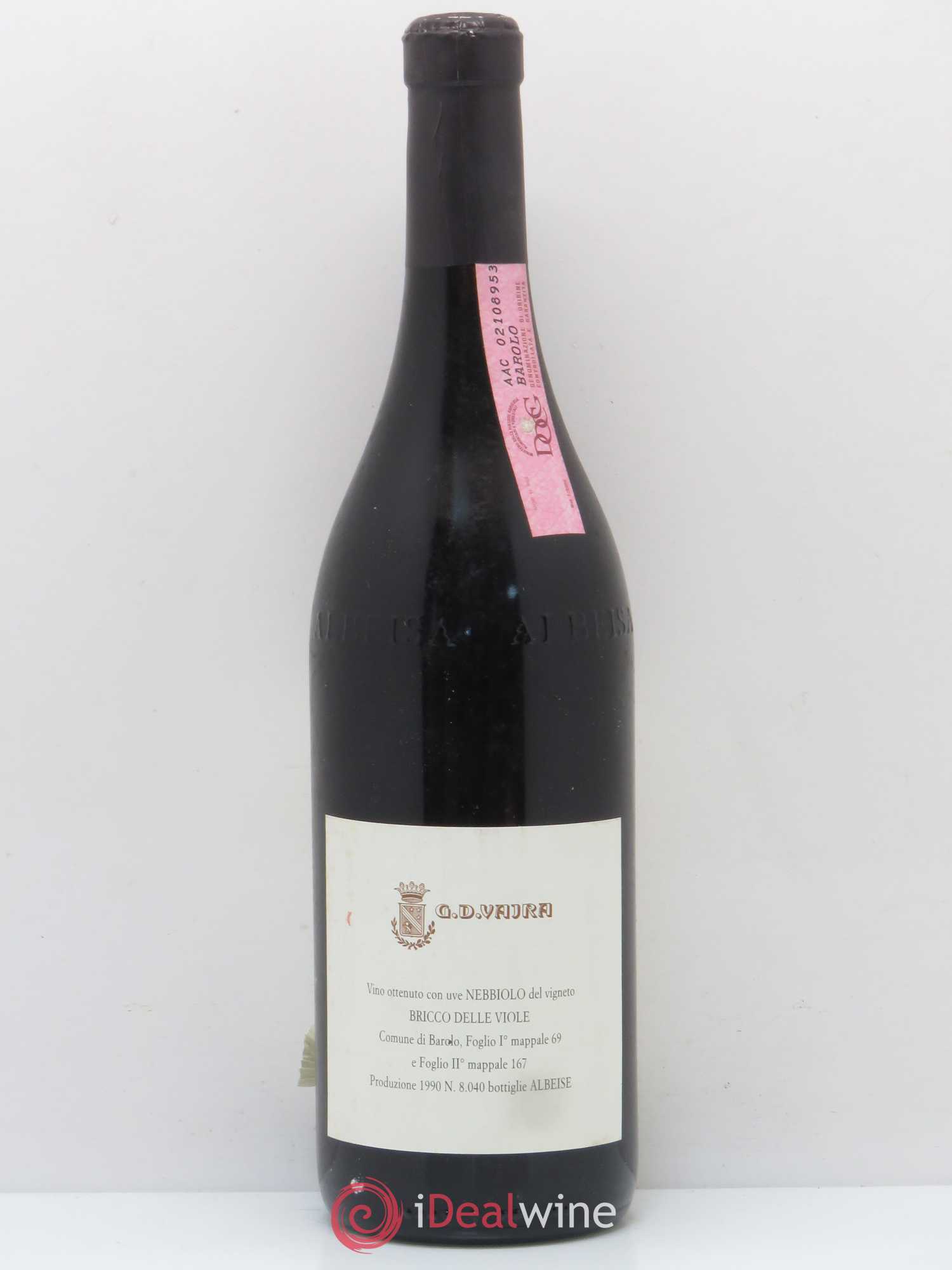Barolo Bricco Delle Viole Vajra 1990 - Posten von 1 Flasche - 1