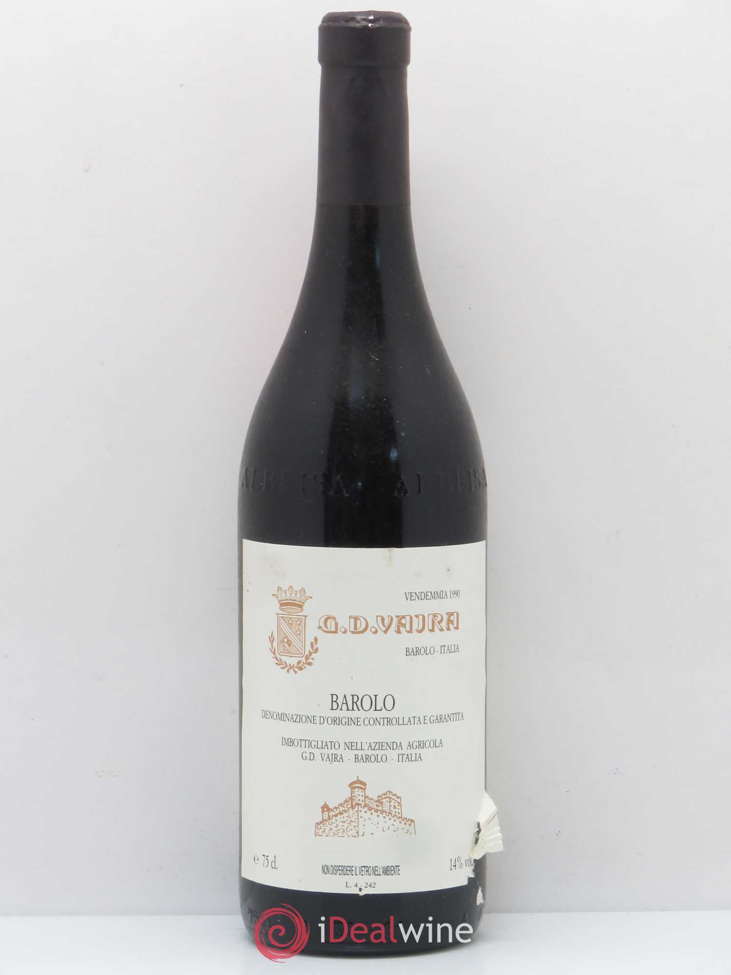 Barolo Bricco Delle Viole Vajra 1990 - Posten von 1 Flasche - 0