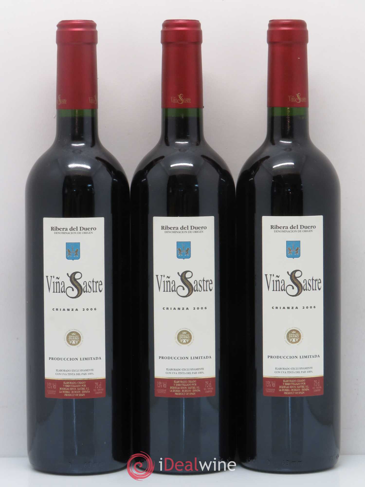 Ribera Del Duero DO Vina Sastre Crianza 2006 - Posten von 6 Flaschen - 2