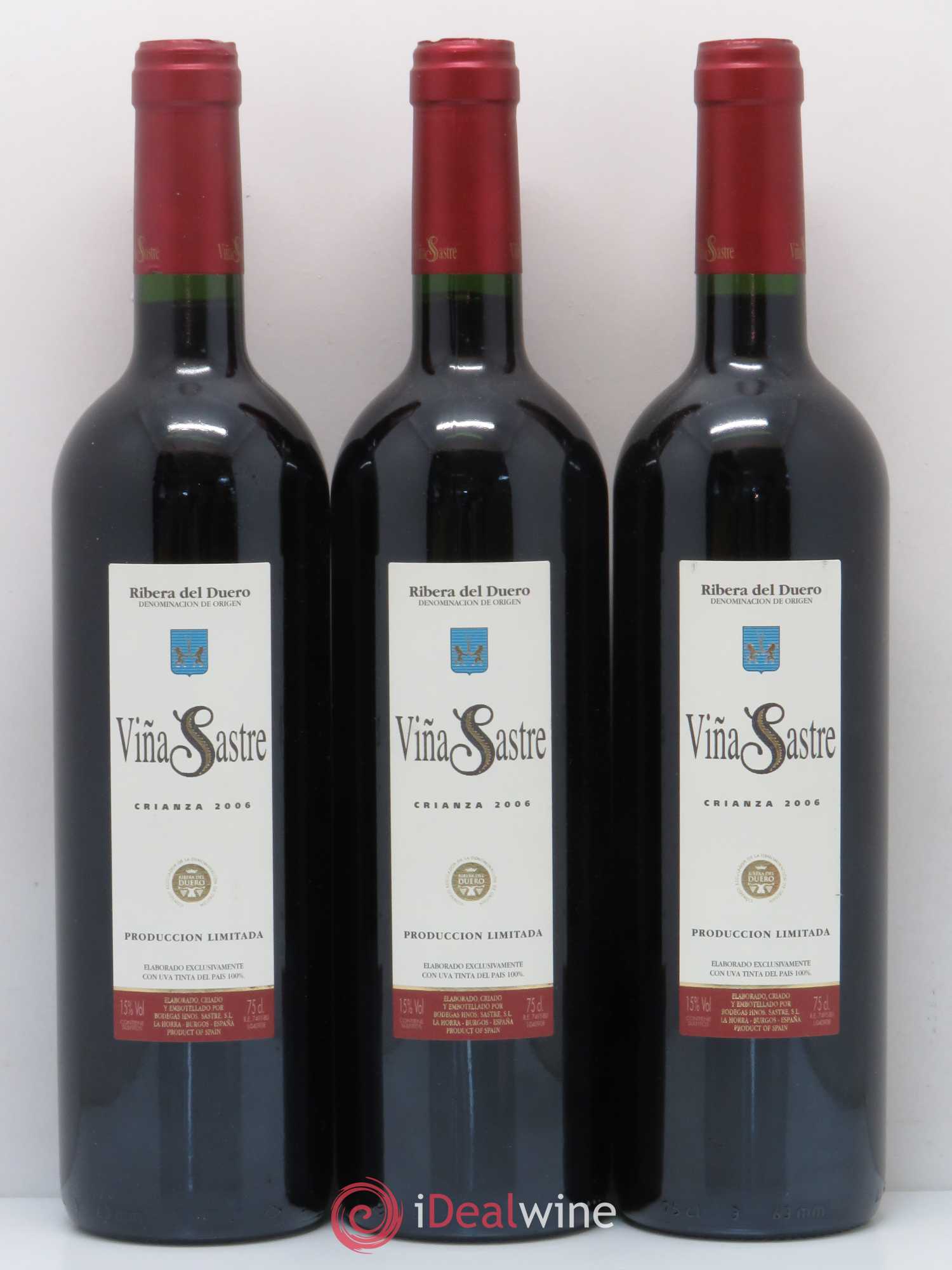 Ribera Del Duero DO Vina Sastre Crianza 2006 - Lot of 6 bottles - 2