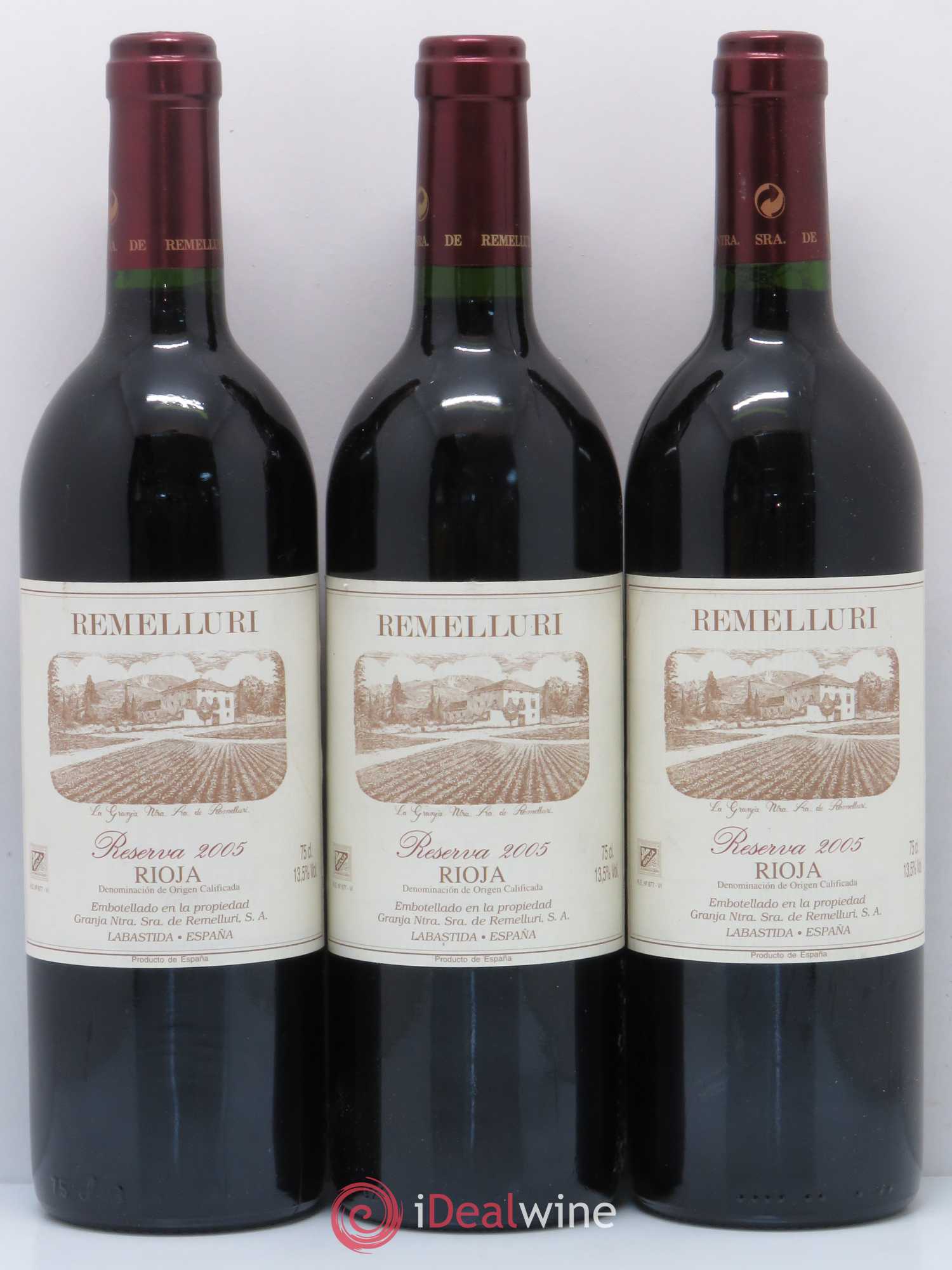 Rioja DOCA Remelluri Reserva Granja Nuestra Senora de Remelluri 2005 - Lot de 3 bouteilles - 0