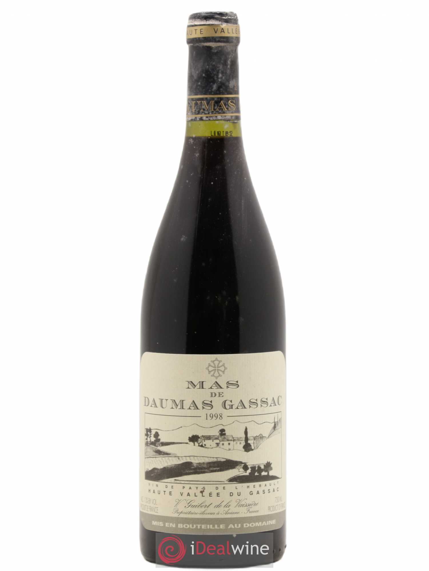 Saint-Guilhem-le-Désert - Cité d'Aniane Mas Daumas Gassac Famille Guibert de La Vaissière 1998 - Lot de 1 bouteille - 0