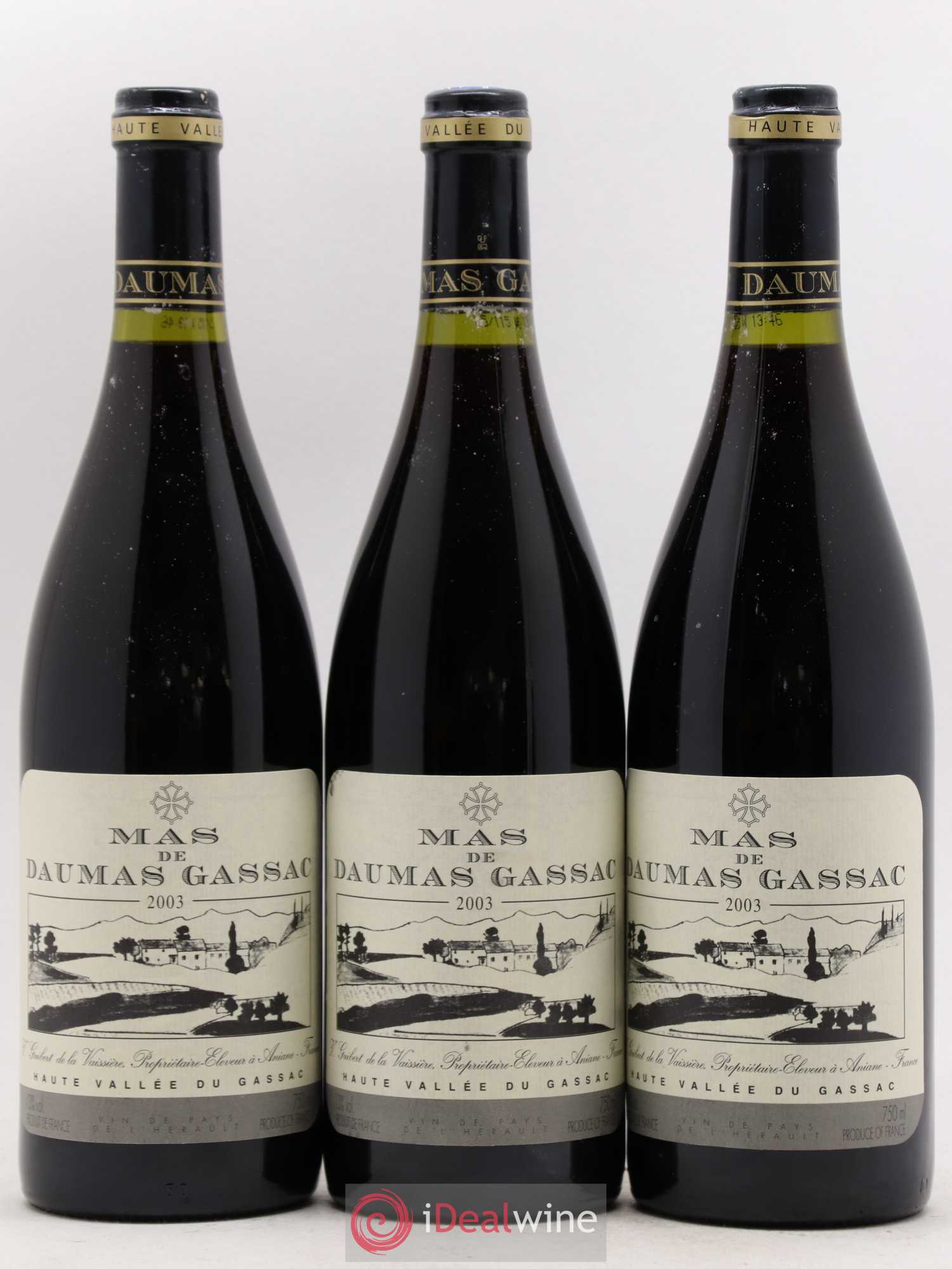 Saint-Guilhem-le-Désert - Cité d'Aniane Mas Daumas Gassac Famille Guibert de La Vaissière 2003 - Lot de 6 bouteilles - 2