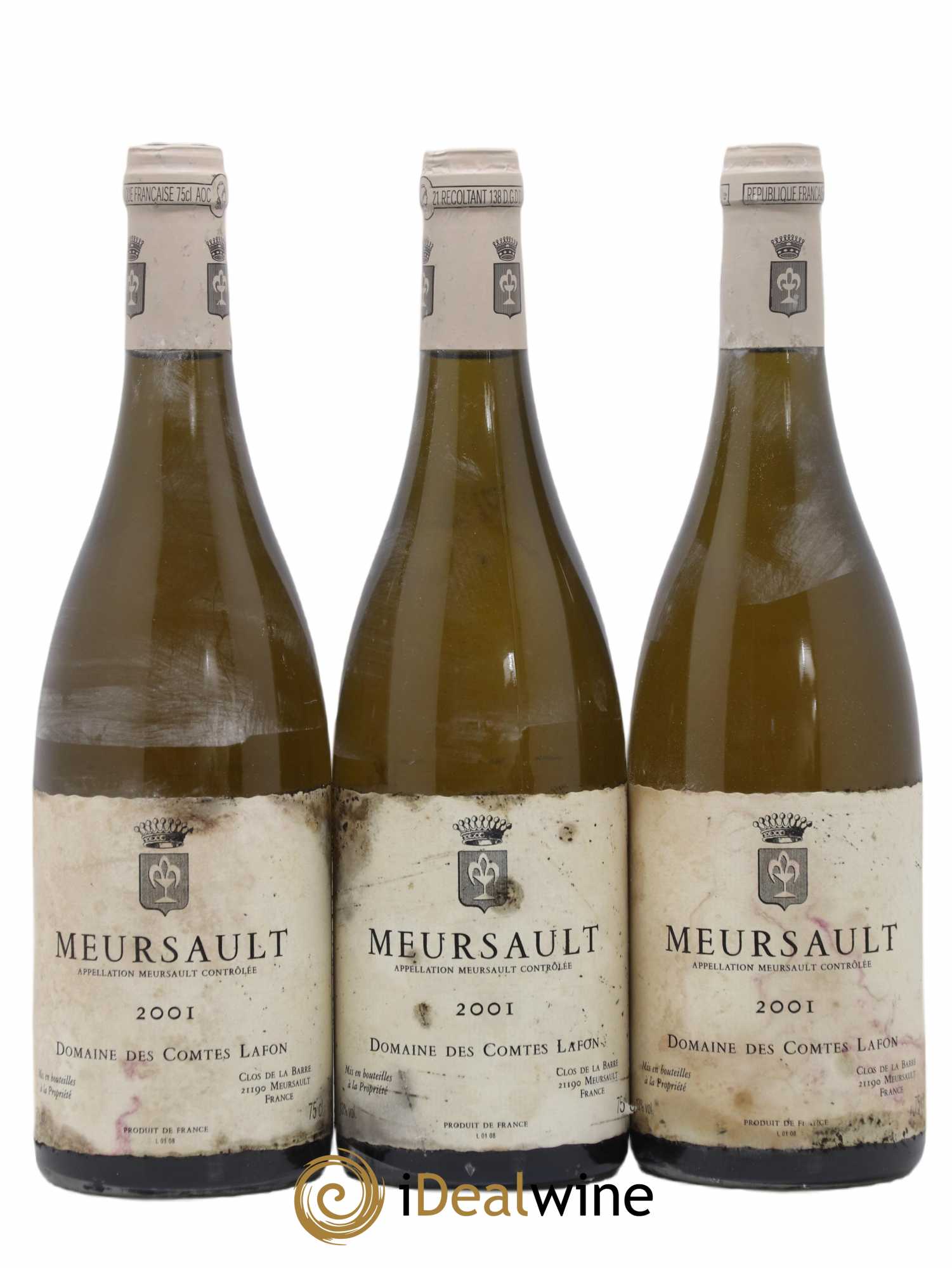 Meursault Comtes Lafon (Domaine des) 2001 - Lot de 3 bouteilles - 0
