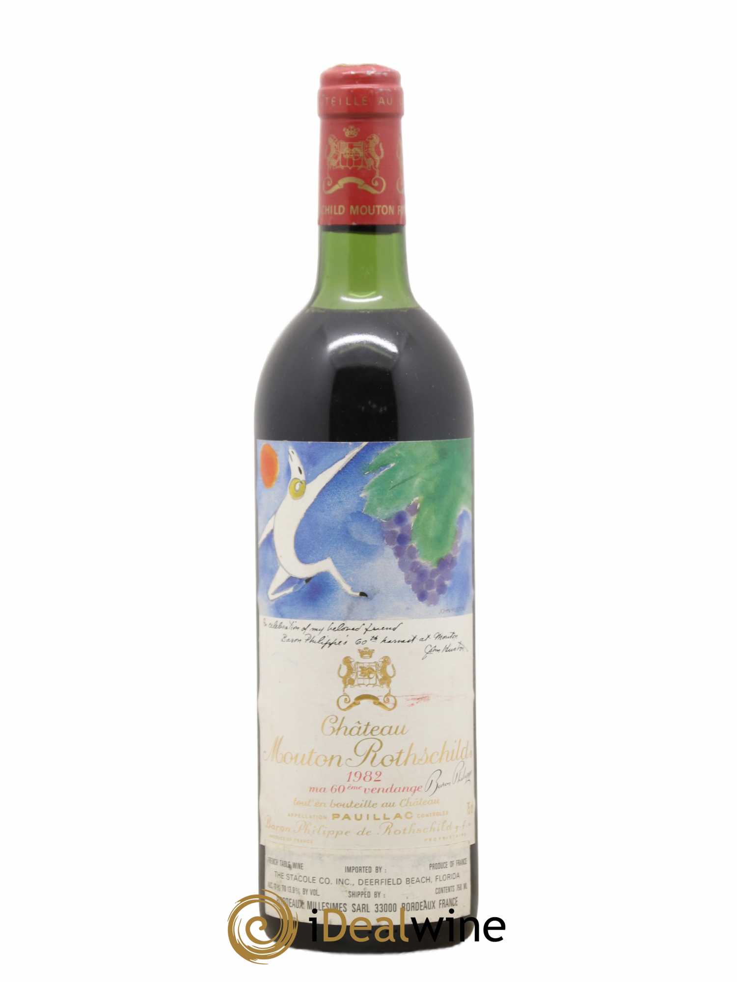 Château Mouton Rothschild 1er Grand Cru Classé 1982 - Lot de 1 bouteille - 0