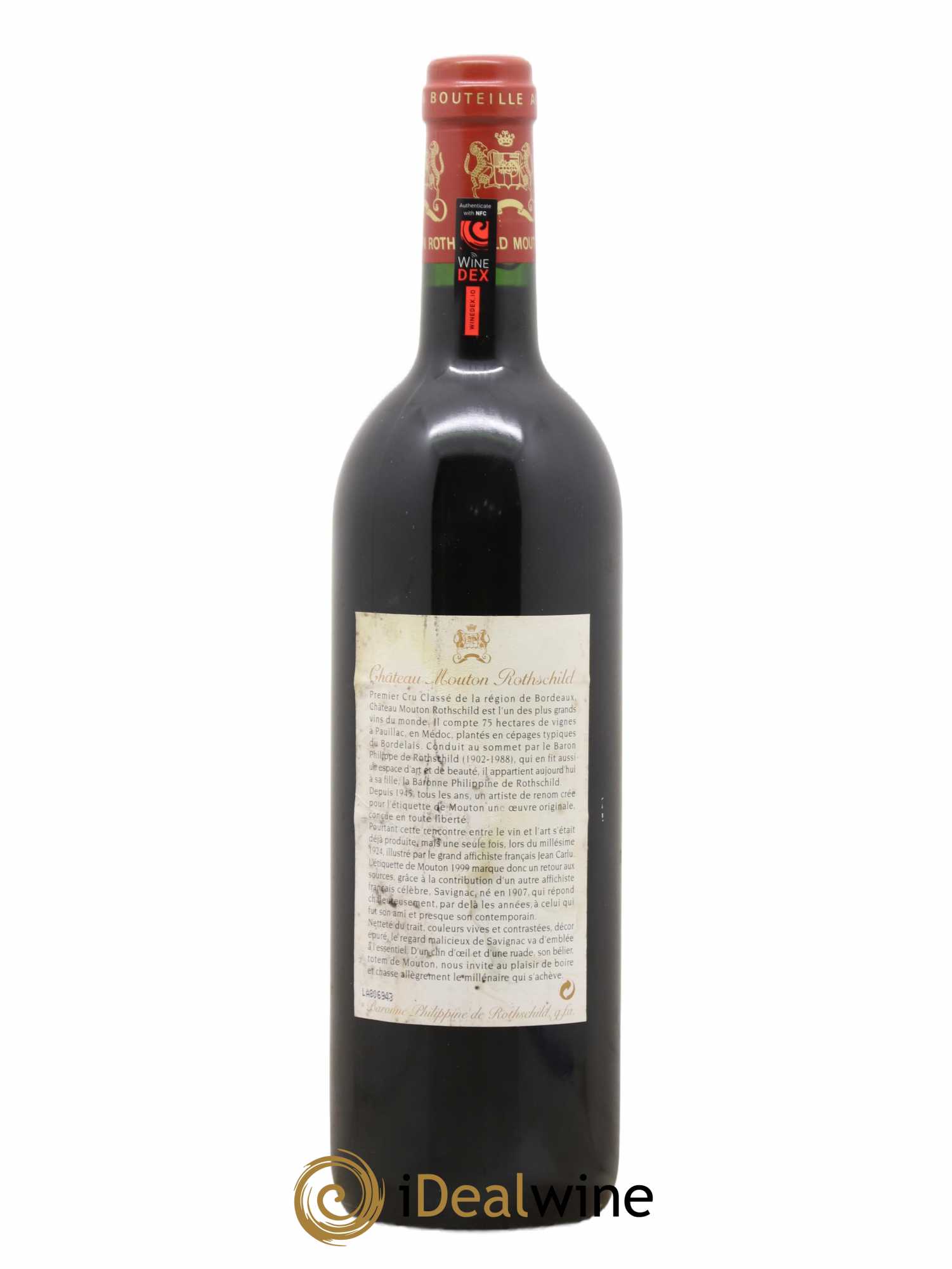 Château Mouton Rothschild 1er Grand Cru Classé 1999 - Lot de 1 bouteille - 1
