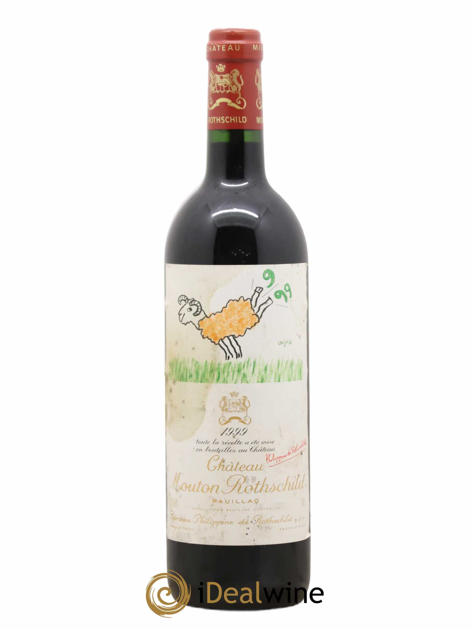 Château Mouton Rothschild 1er Grand Cru Classé 1999 - Lot de 1 bouteille - 0