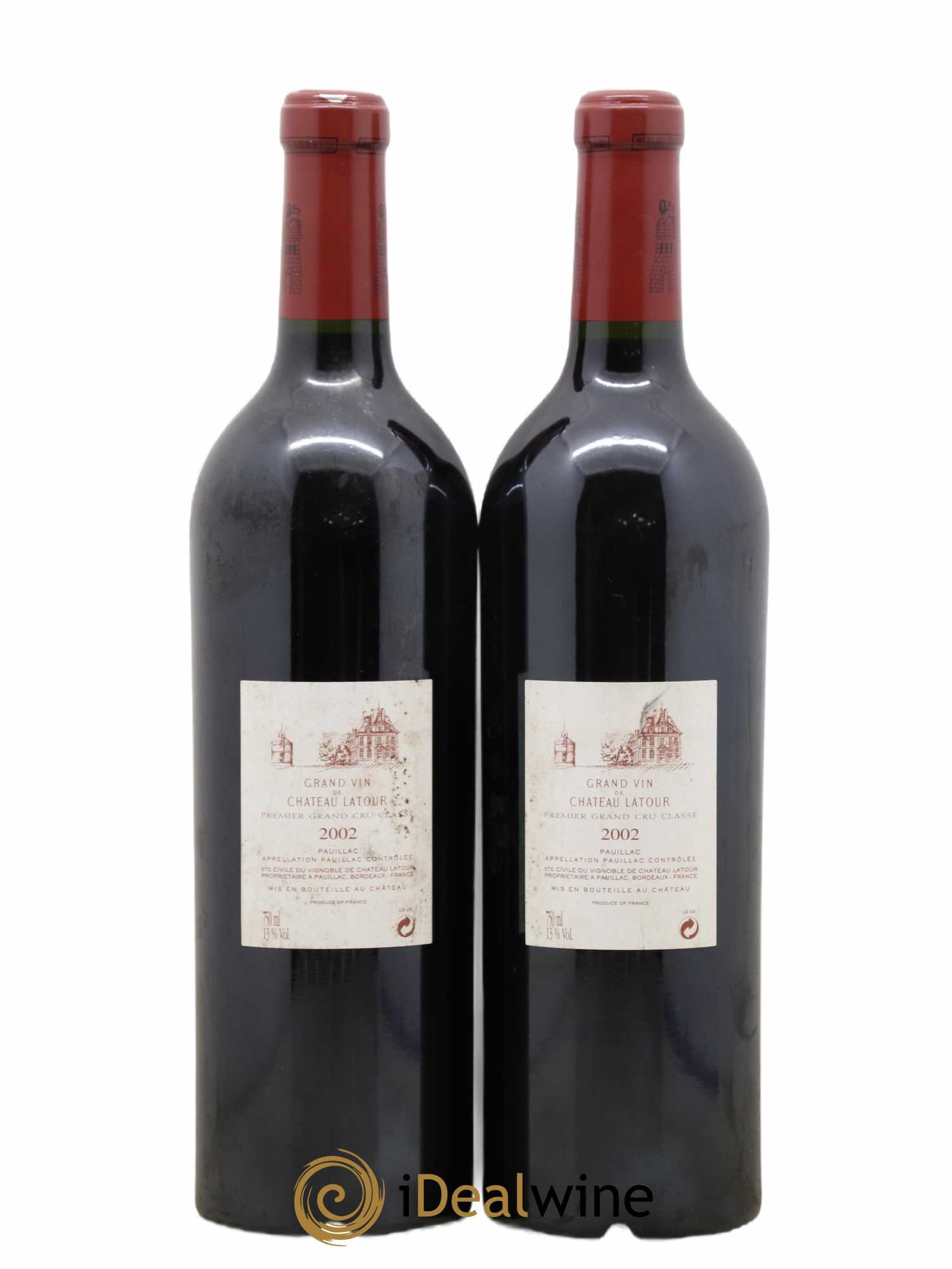 Château Latour 1er Grand Cru Classé 2002 - Lot de 2 bouteilles - 1