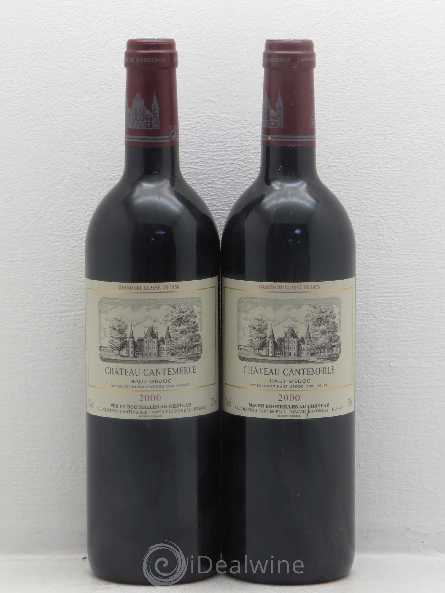 Château Cantemerle 5ème Grand Cru Classé 2000 - Lot de 2 bouteilles - 0