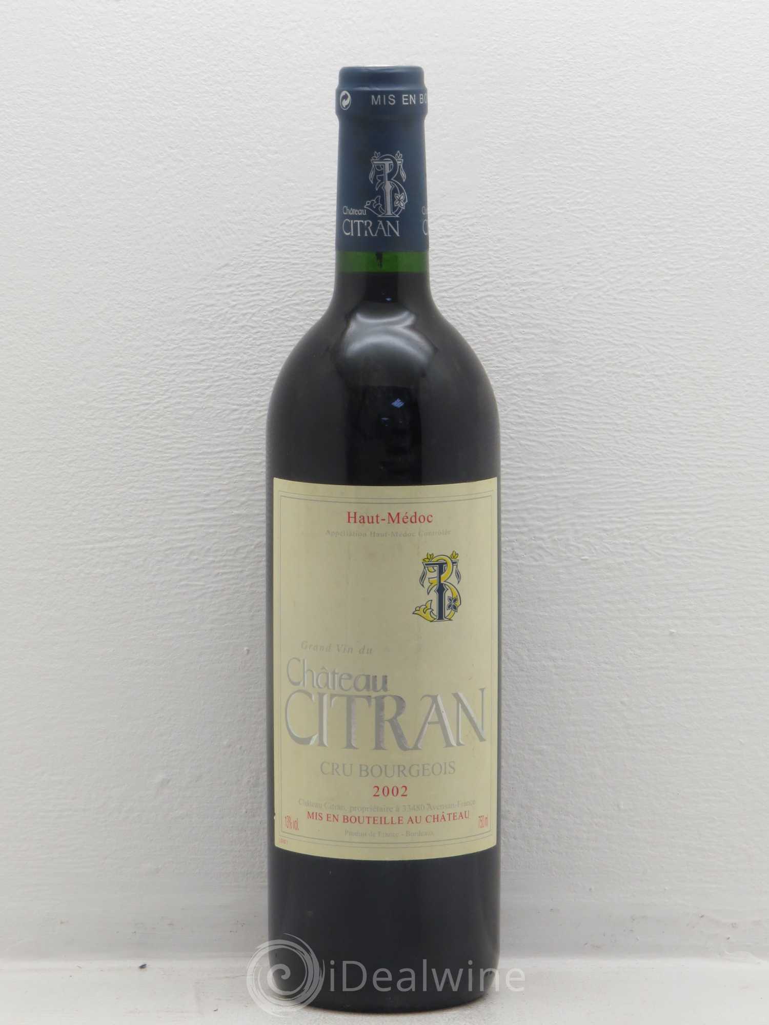 Château Citran Cru Bourgeois 2002 - Lot de 1 bouteille - 0