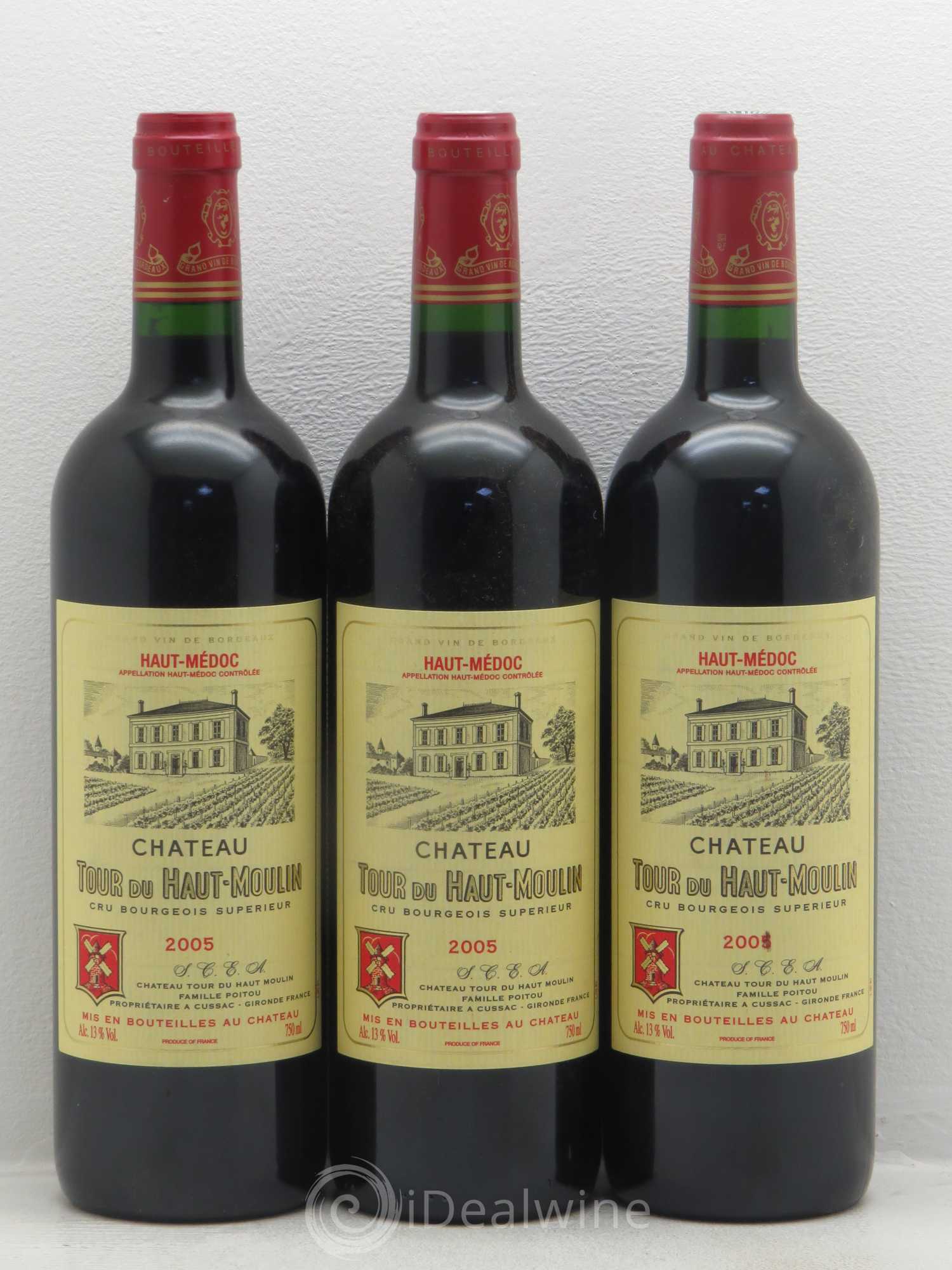 Château Tour du Haut Moulin Cru Bourgeois 2005 - Lot de 3 bouteilles - 0