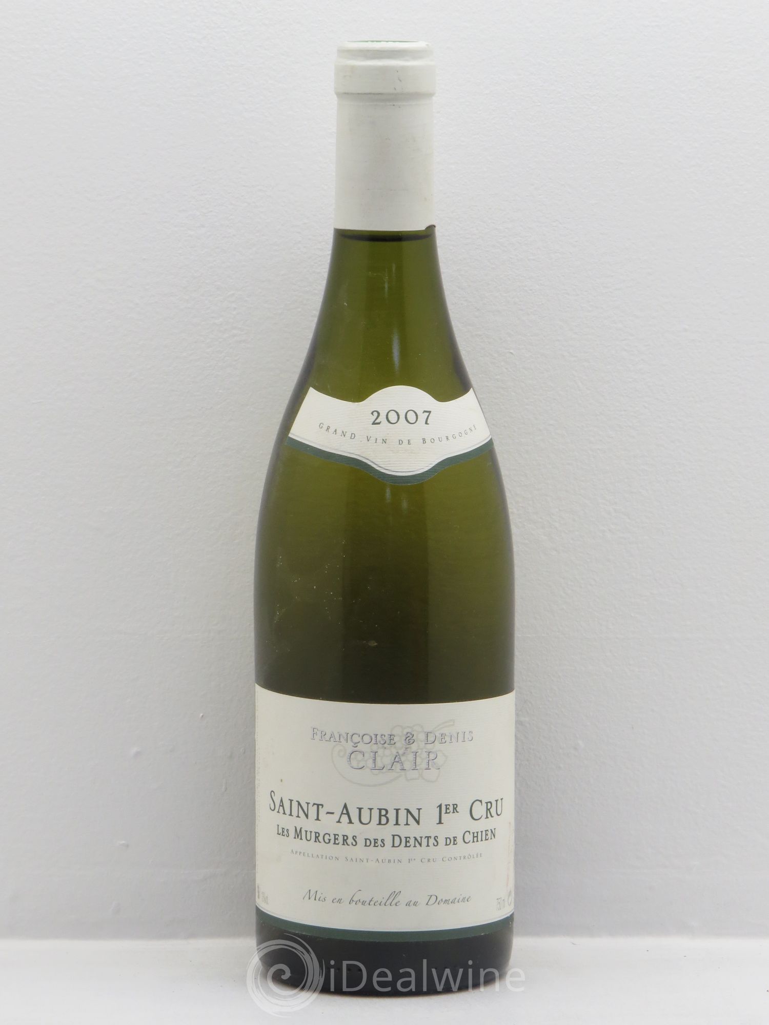 Saint-Aubin 1er Cru Les Murgers des Dents de Chien Françoise et Denis Clair (Domaine) 2007 - Lot de 1 bouteille - 0