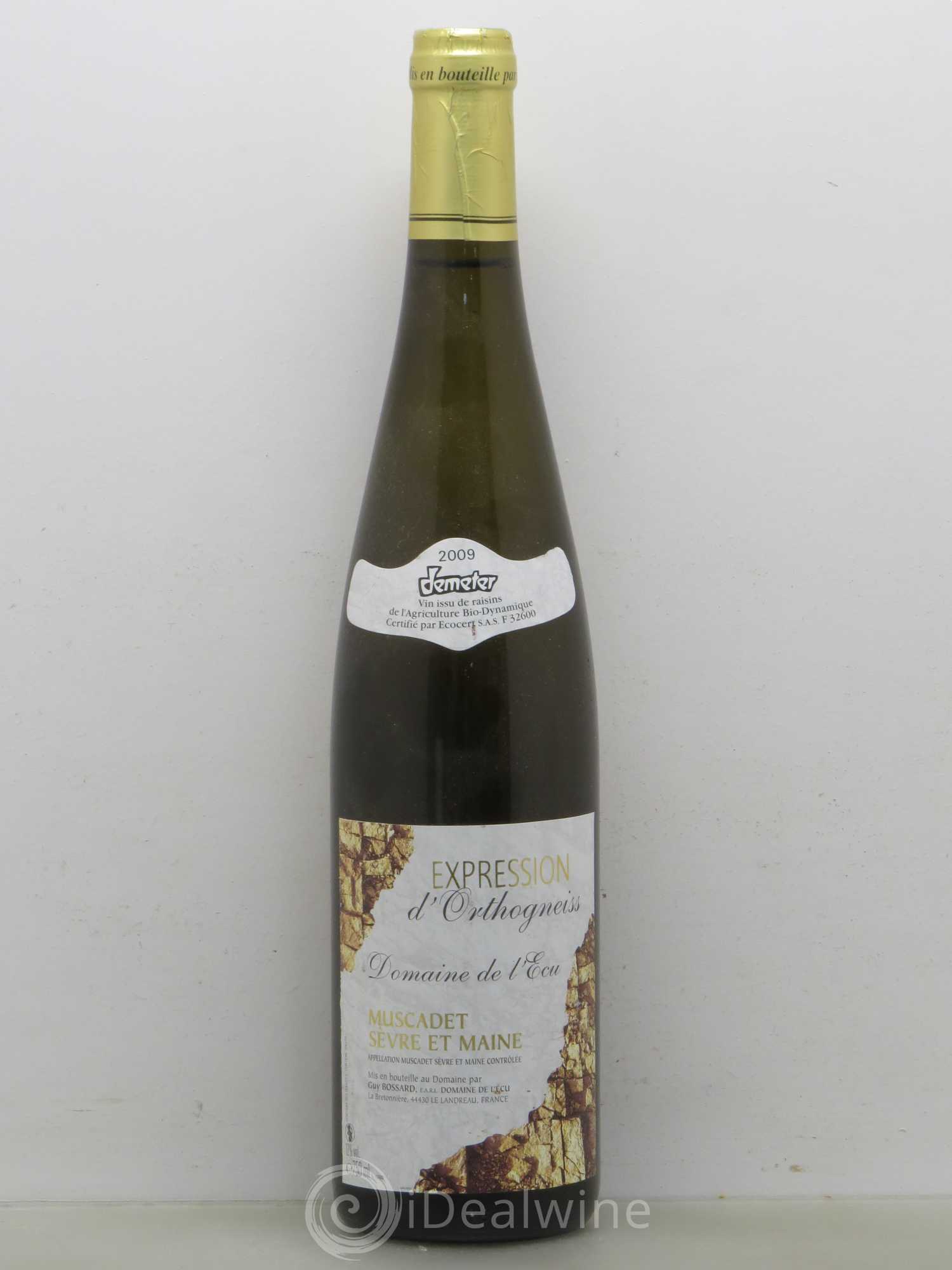 Muscadet-Sèvre-et-Maine Domaine de l'Ecu Orthogneiss 2009 - Posten von 1 Flasche - 0