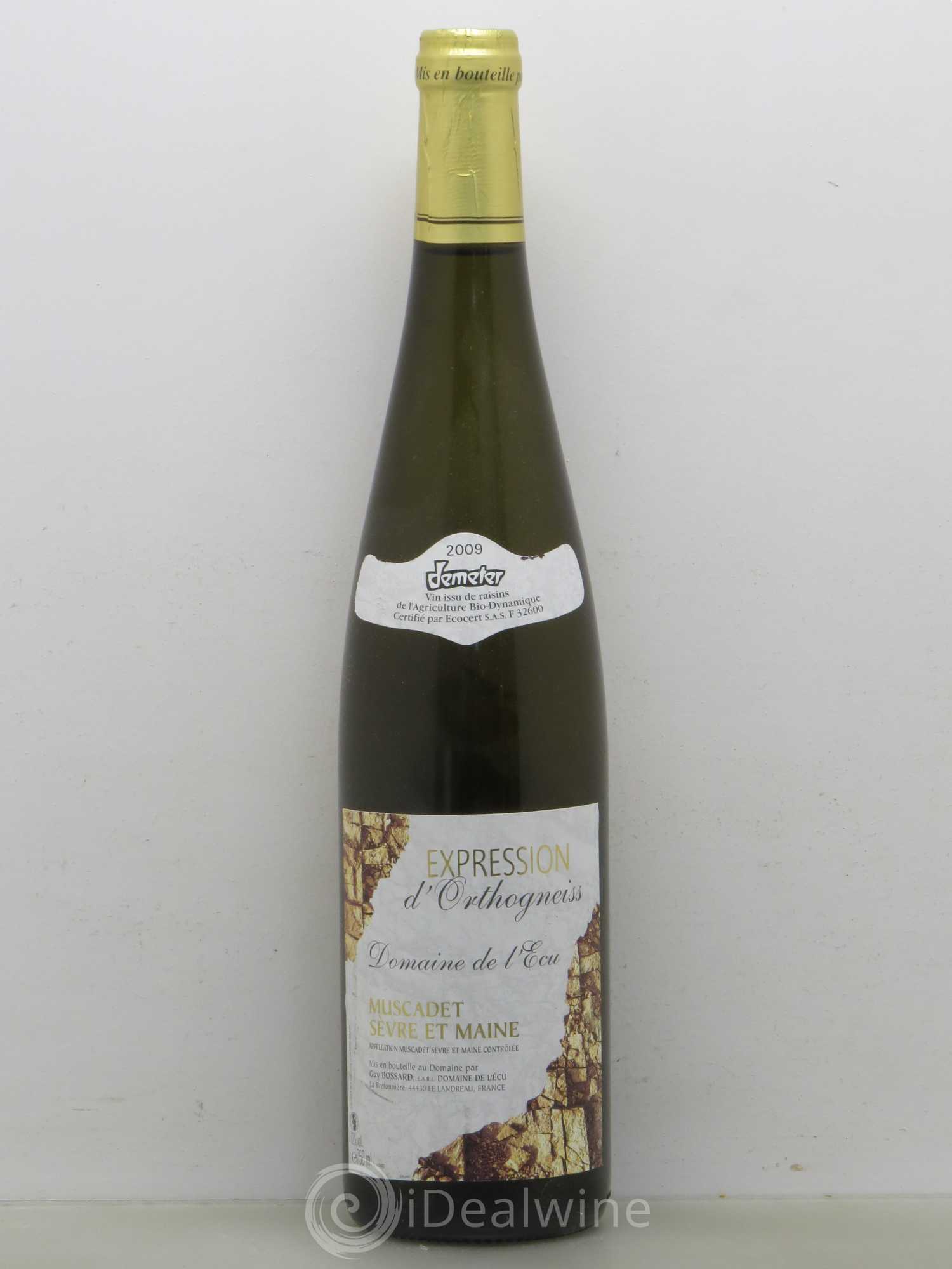 Muscadet-Sèvre-et-Maine Domaine de l'Ecu Orthogneiss 2009 - Posten von 1 Flasche - 0