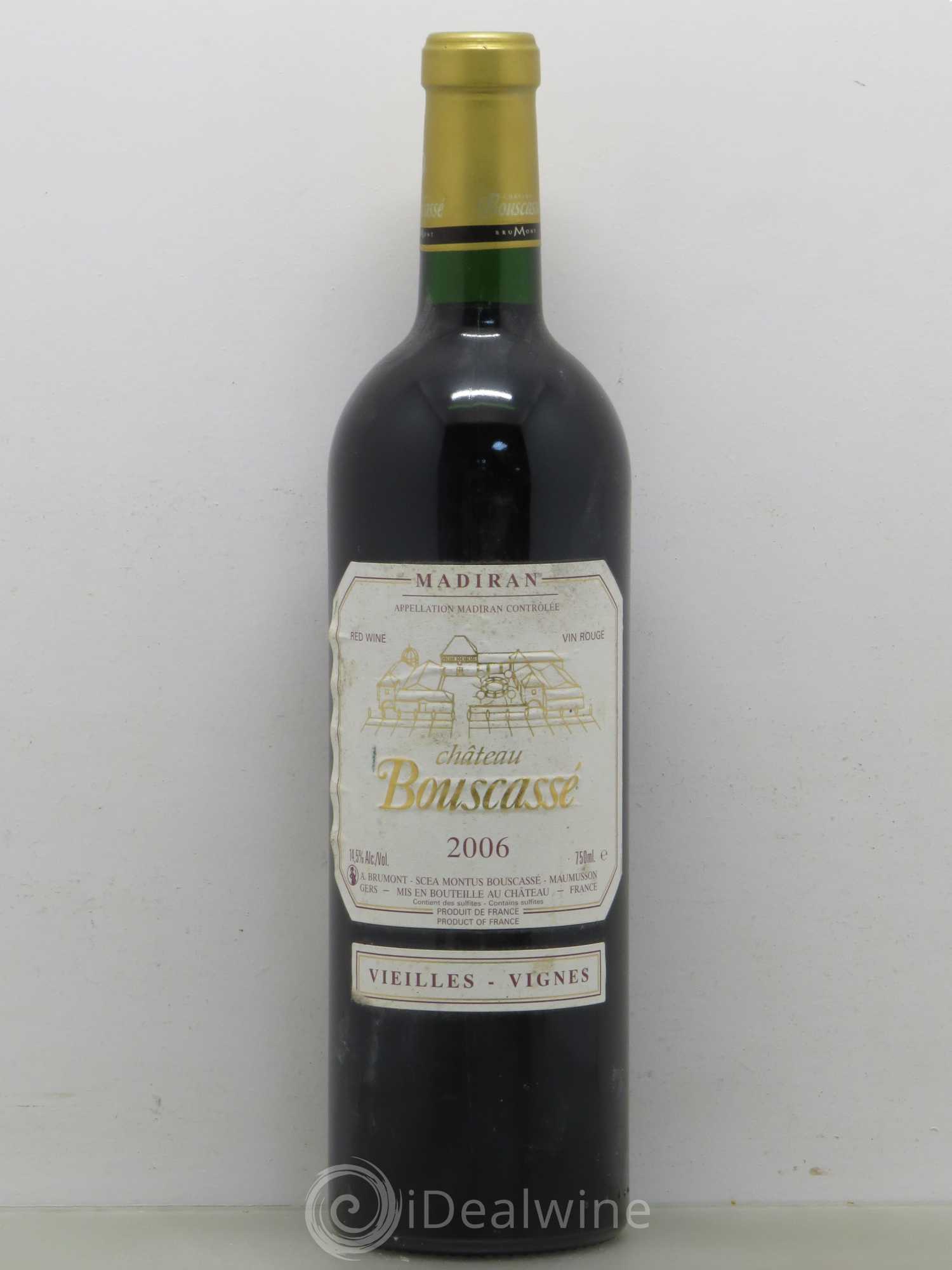 Madiran Vieilles Vignes Château Bouscassé - Alain Brumont 2006 - Lot de 1 bouteille - 0