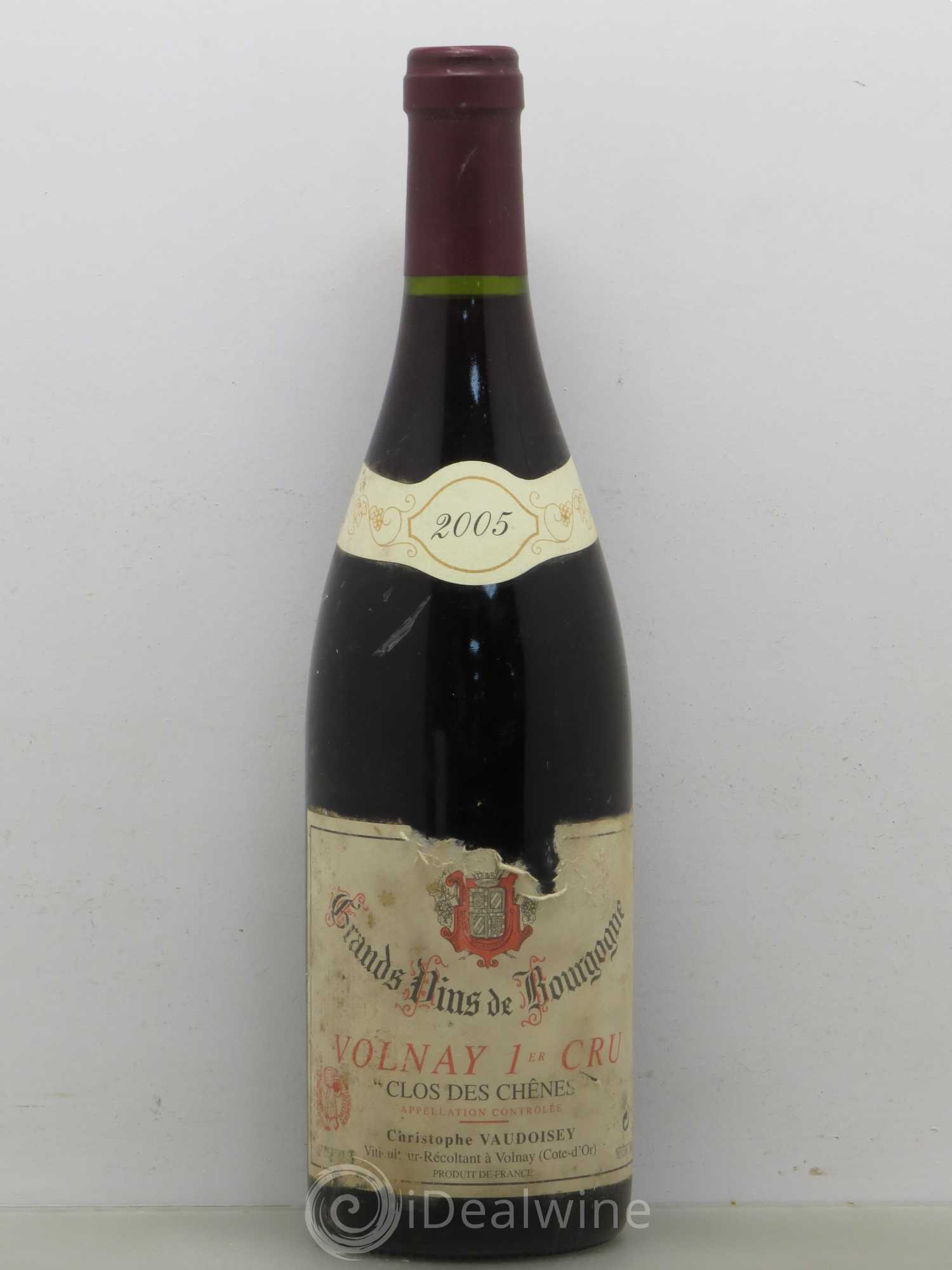 Volnay 1er Cru Christophe Vaudoisey Clos Des Chenes 2005 - Posten von 1 Flasche - 0