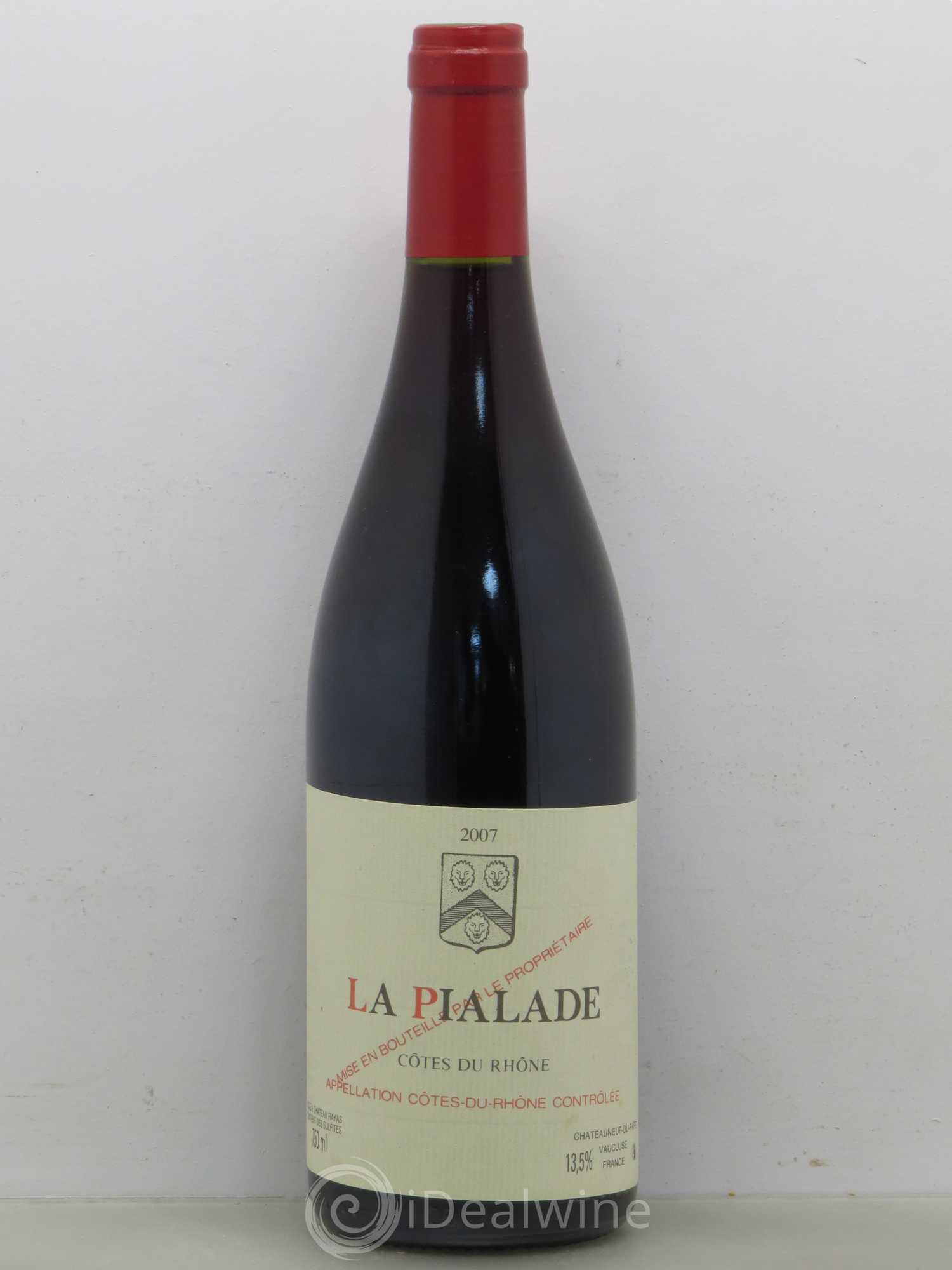 Côtes-du-Rhône La Pialade Emmanuel Reynaud 2007 - Lot de 1 bouteille - 0