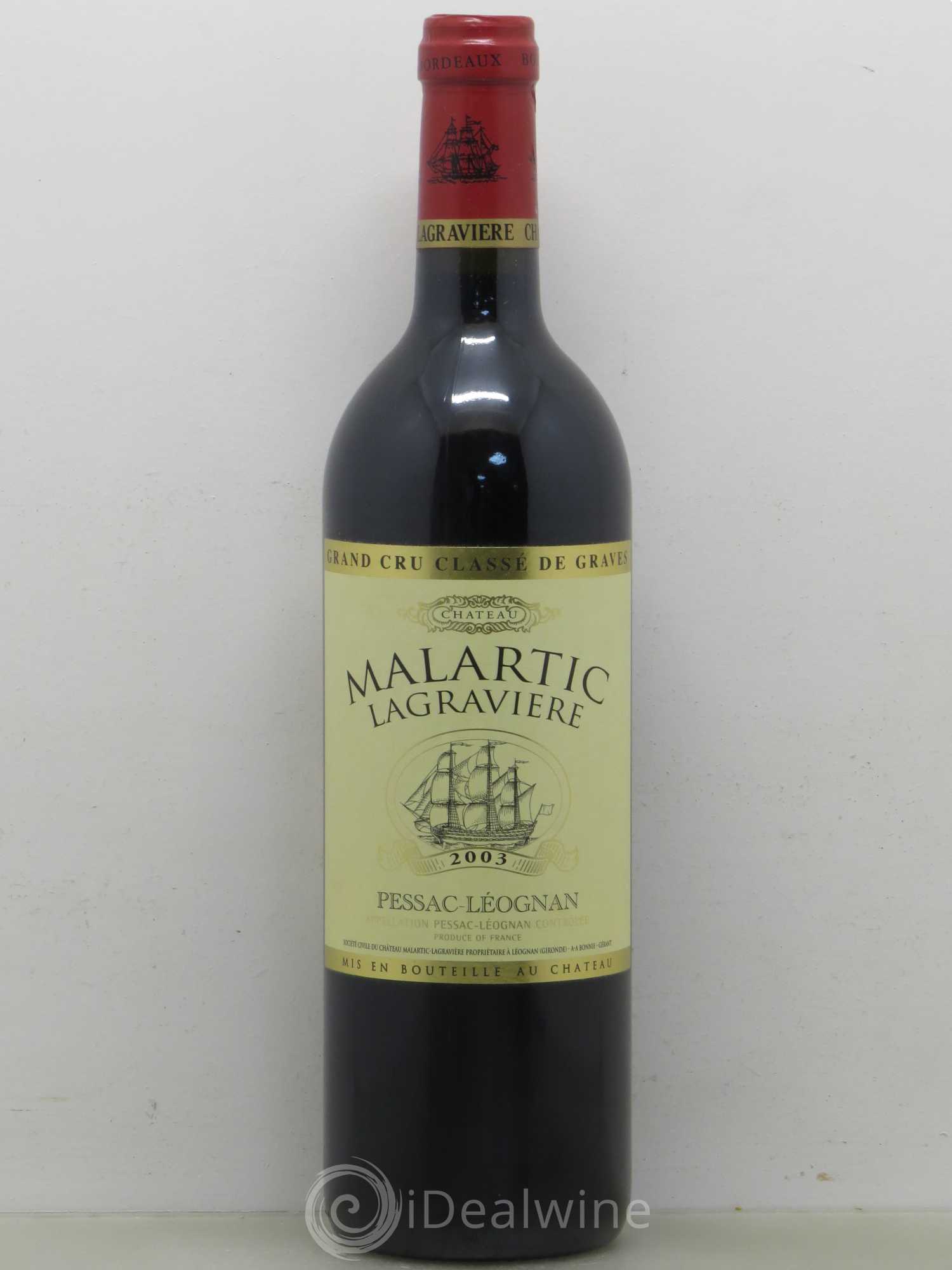 Château Malartic-Lagravière Cru Classé de Graves 2003 - Lot de 1 bouteille - 0