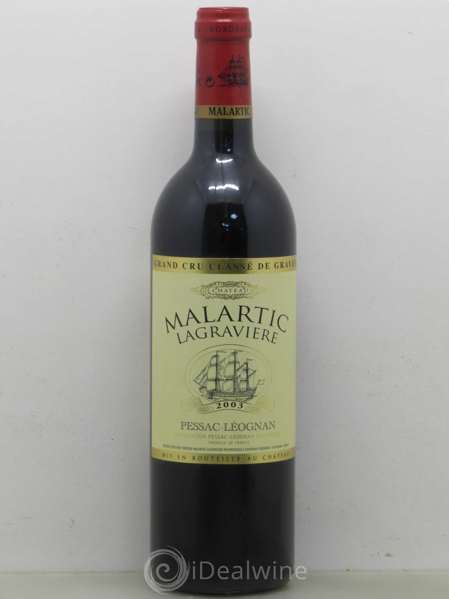 Château Malartic-Lagravière Cru Classé de Graves 2003 - Lot de 1 bouteille - 0