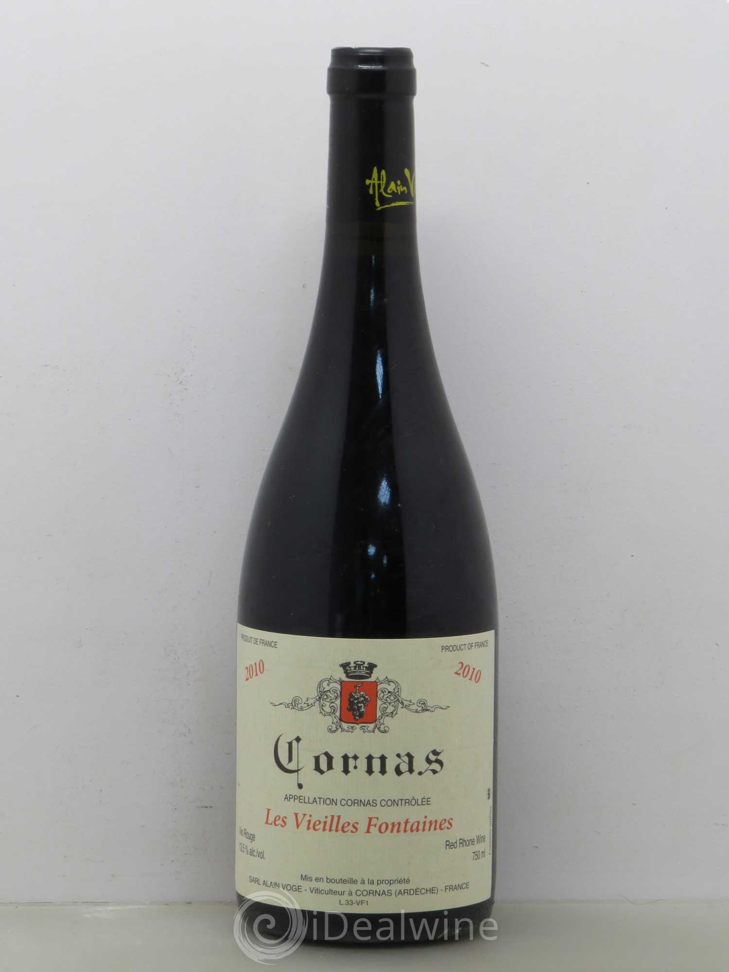 Cornas Les Vieilles Fontaines Alain Voge (Domaine) 2010 - Lot de 1 bouteille - 0