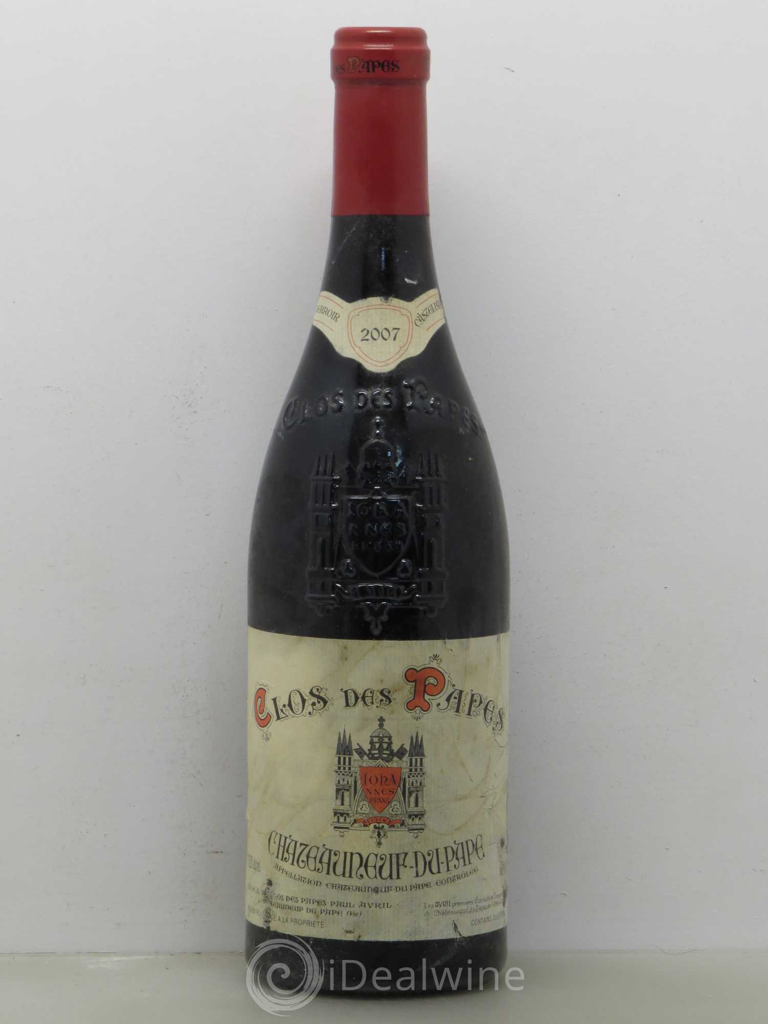 Châteauneuf-du-Pape Clos des Papes - Paul Avril 2007 - Lot de 1 bouteille - 0