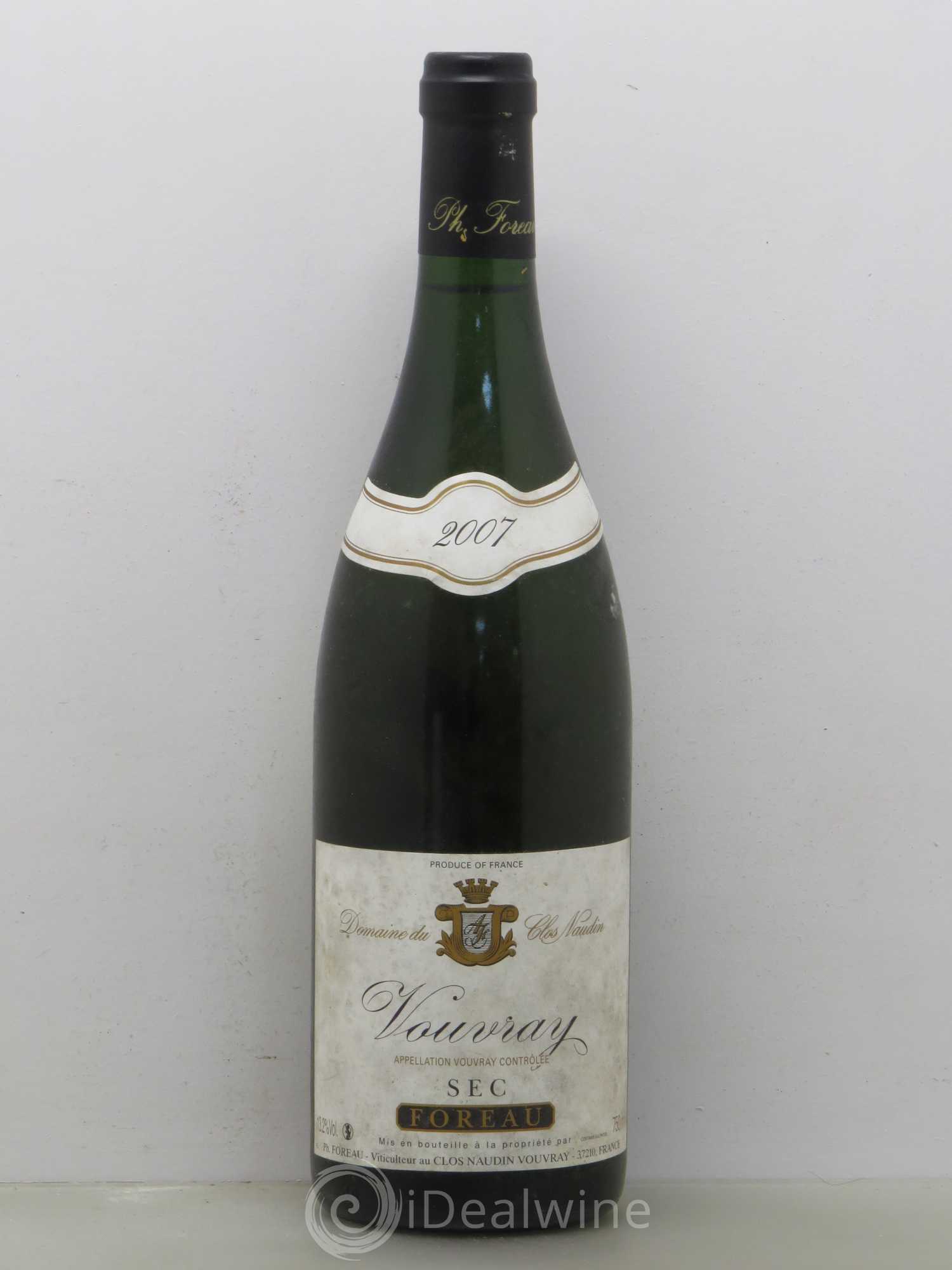 Vouvray Sec Clos Naudin - Philippe Foreau 2007 - Lot de 1 bouteille - 0