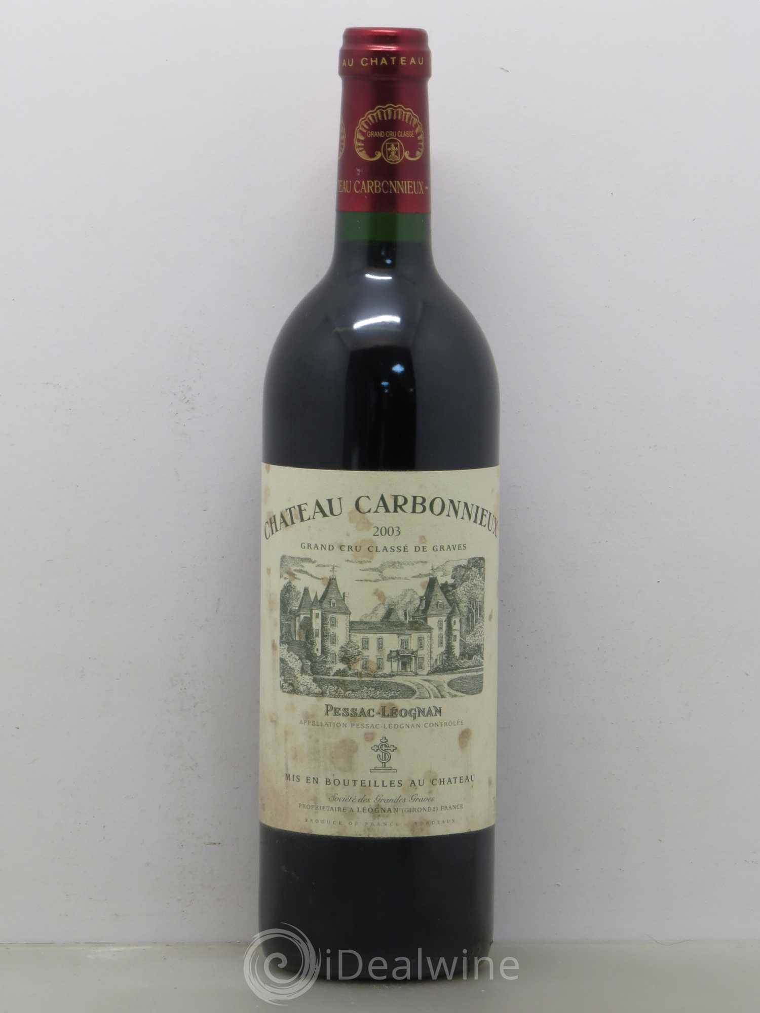 Château Carbonnieux Cru Classé de Graves 2003 - Lot de 1 bouteille - 0