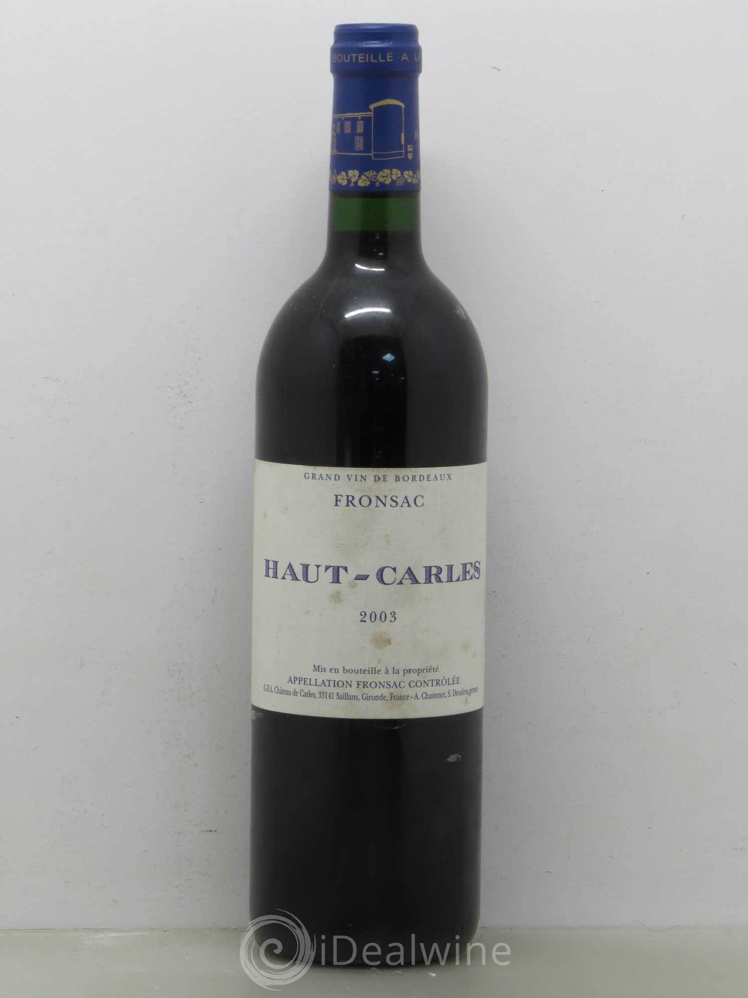 Haut Carles 2003 - Lot de 1 bouteille - 0