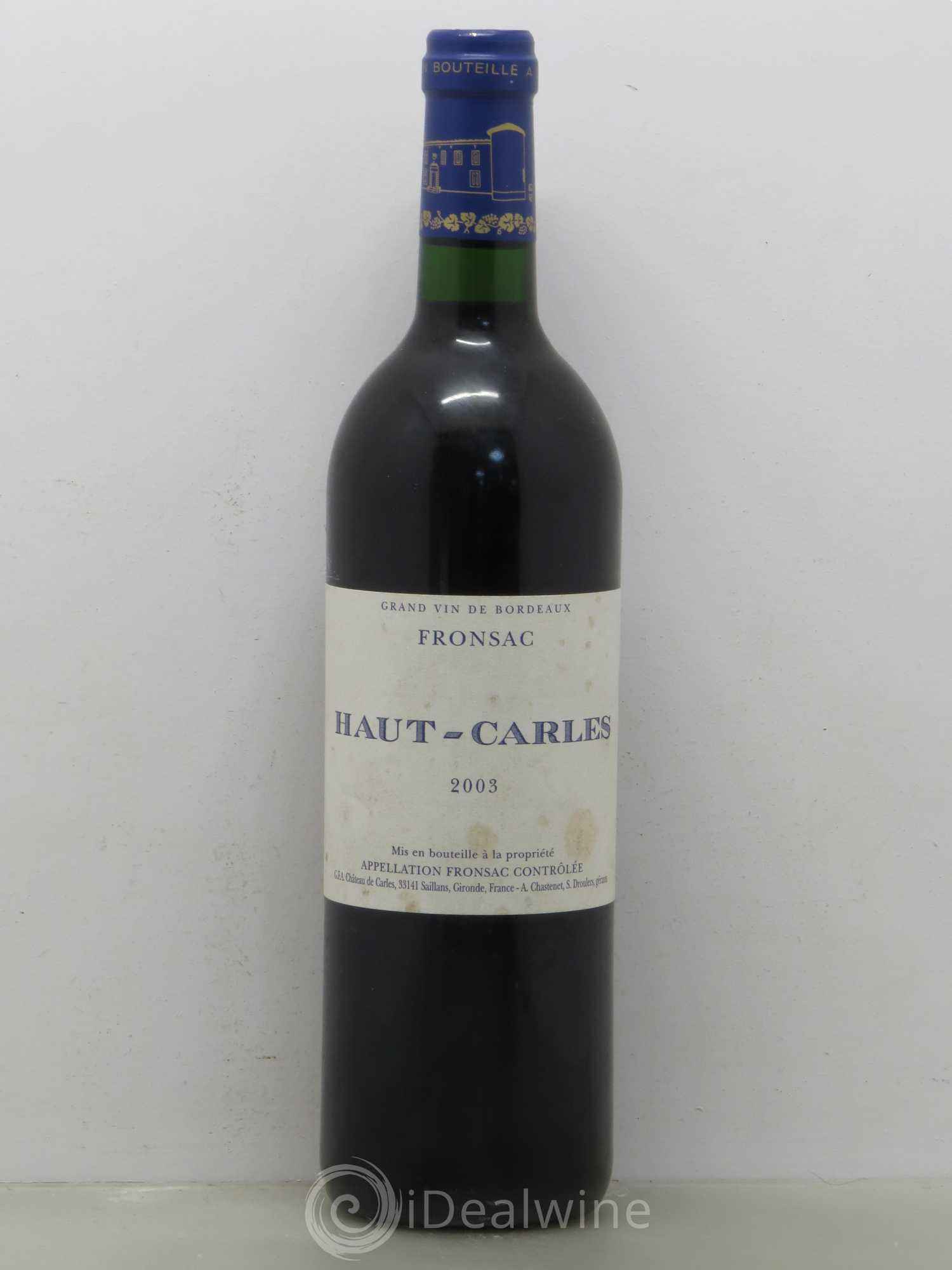 Haut Carles 2003 - Lot de 1 bouteille - 0