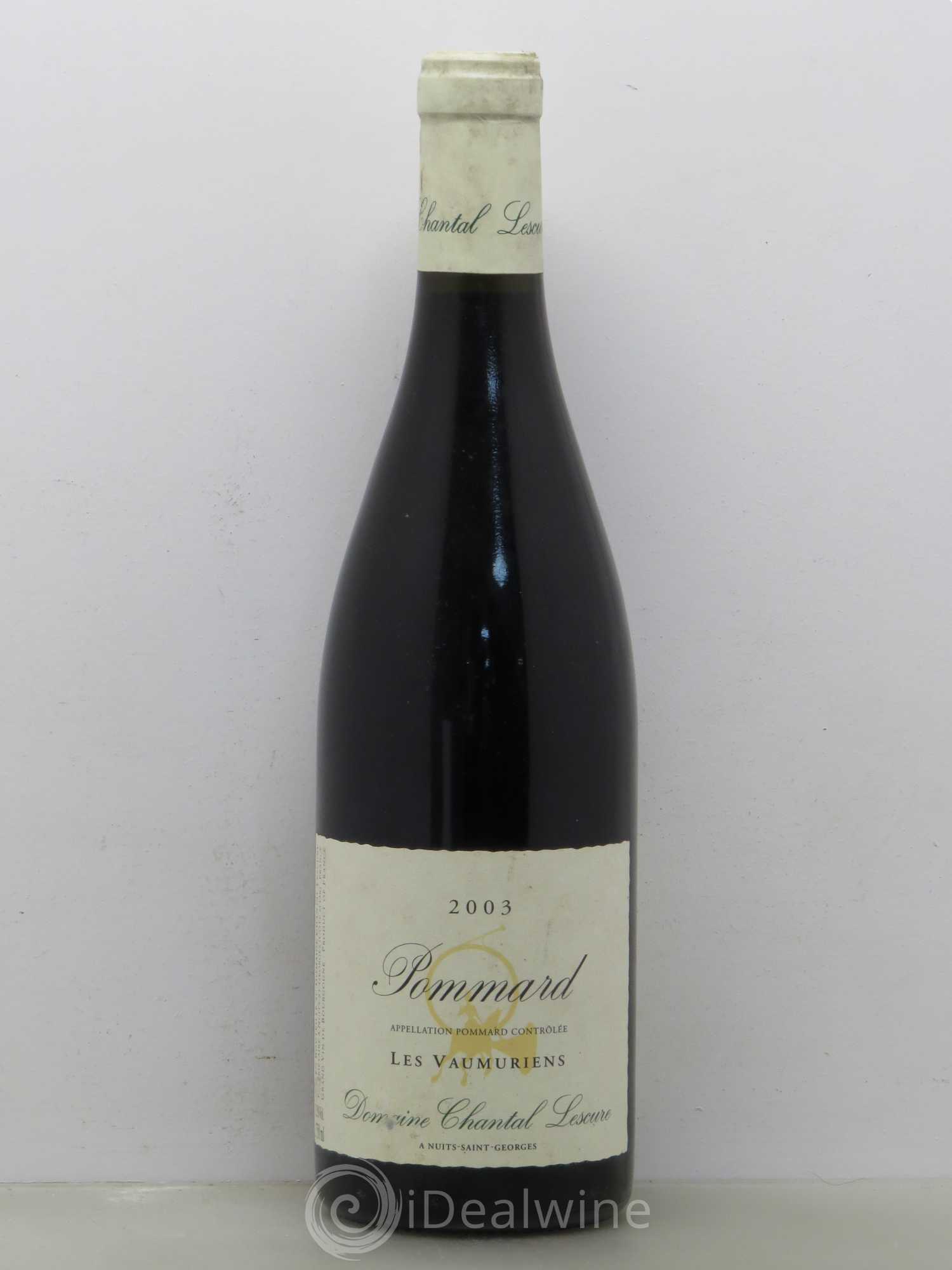 Pommard Les Vaumuriens Chantal Lescure 2003 - Lot de 1 bouteille - 0