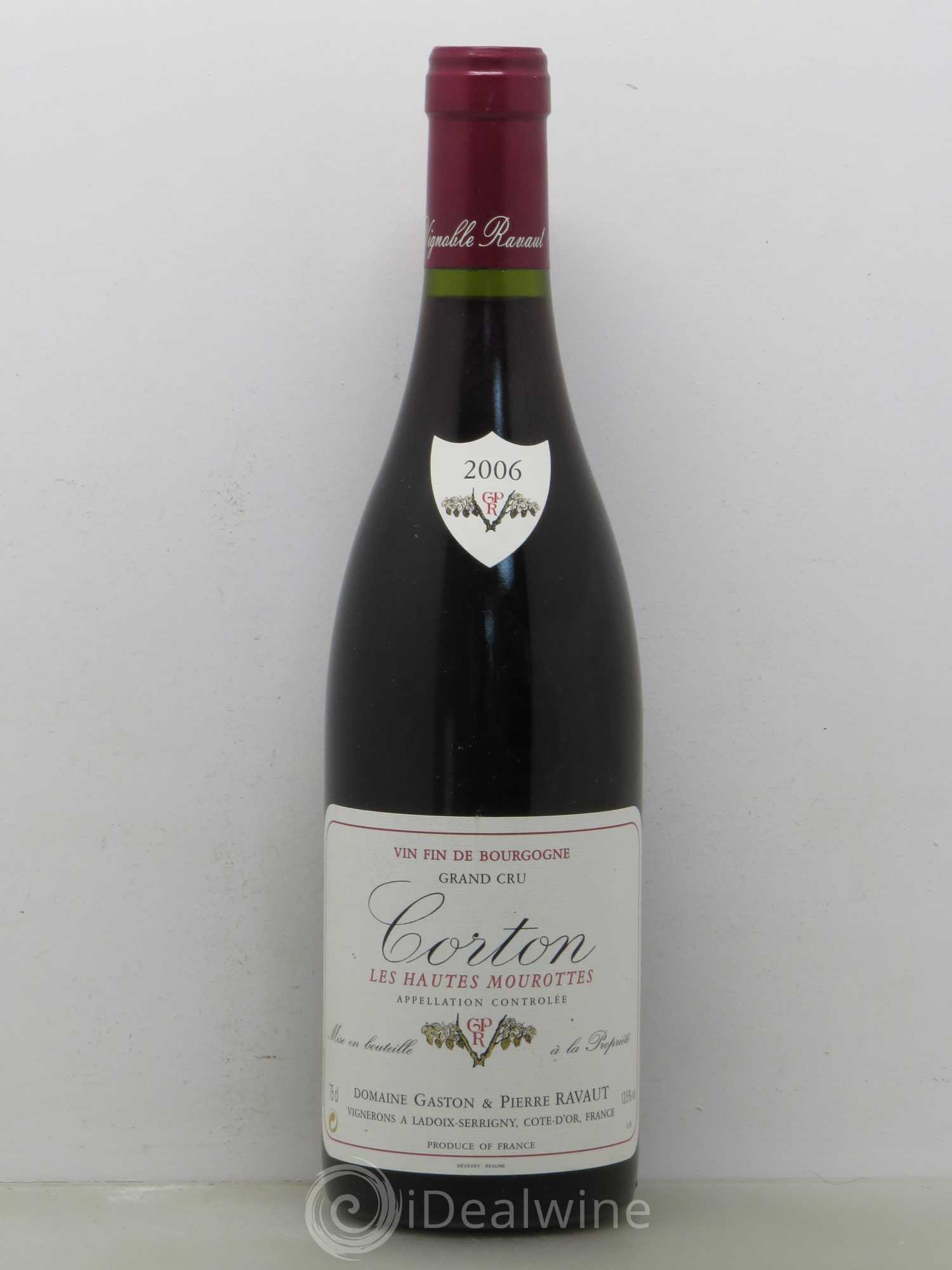 Corton Grand Cru Ravaut Hautes Mourottes 2006 - Lot de 1 bouteille - 0