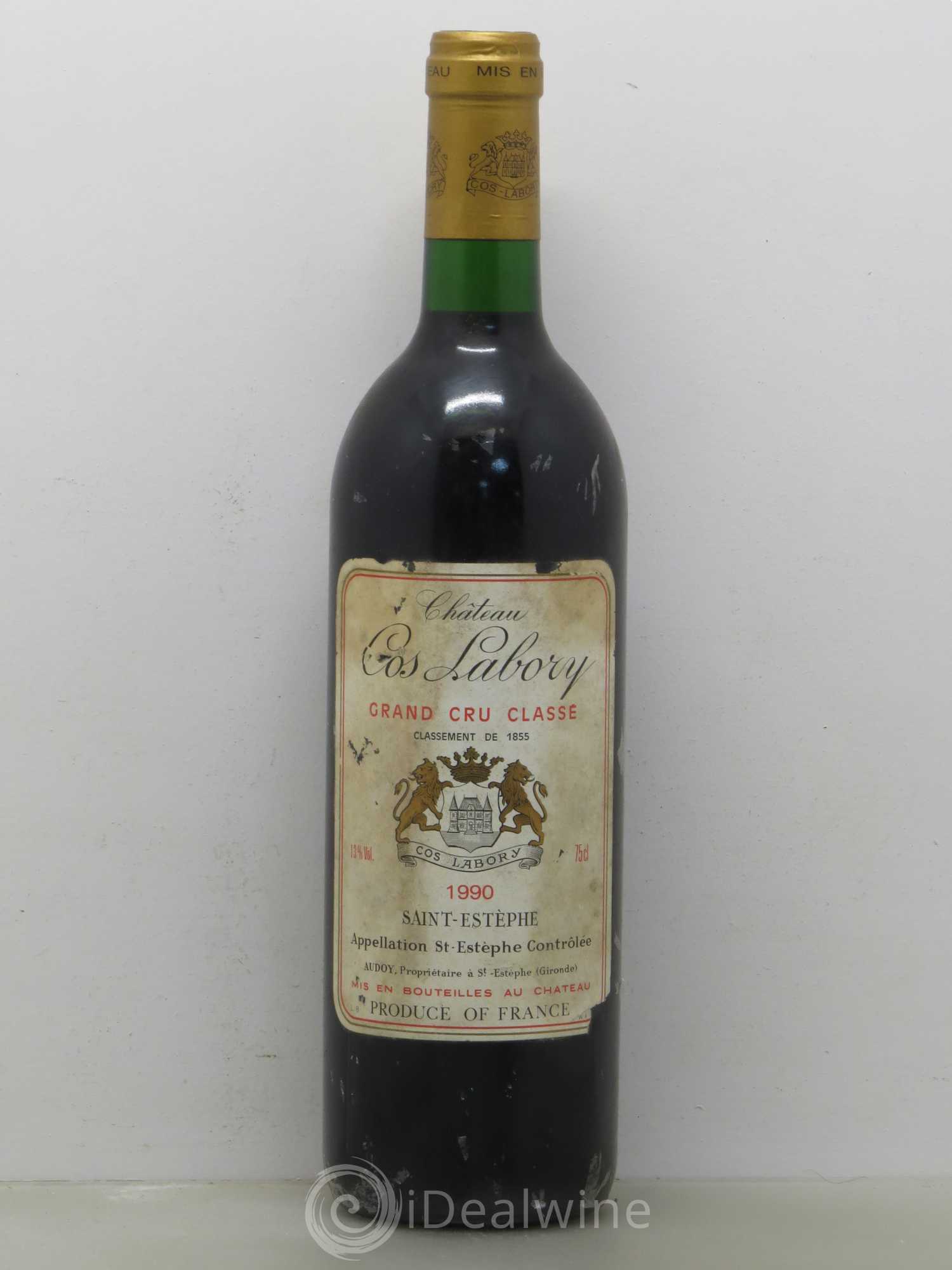 Château Cos Labory 5ème Grand Cru Classé 1990 - Lot de 1 bouteille - 0