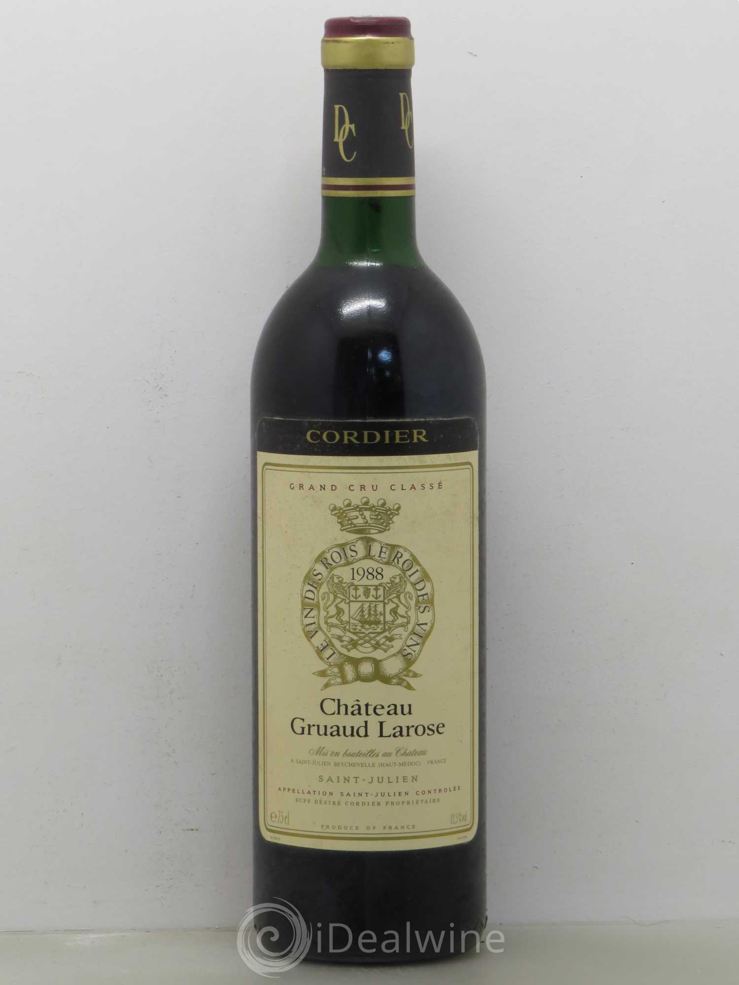 Château Gruaud Larose 2ème Grand Cru Classé 1988 - Lot de 1 bouteille - 0