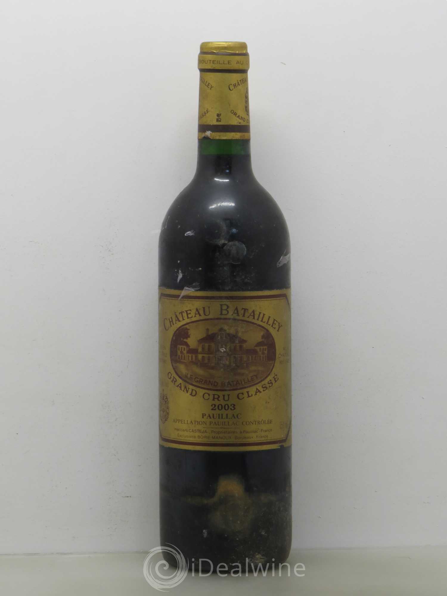 Château Batailley 5ème Grand Cru Classé 2003 - Lot de 1 bouteille - 0